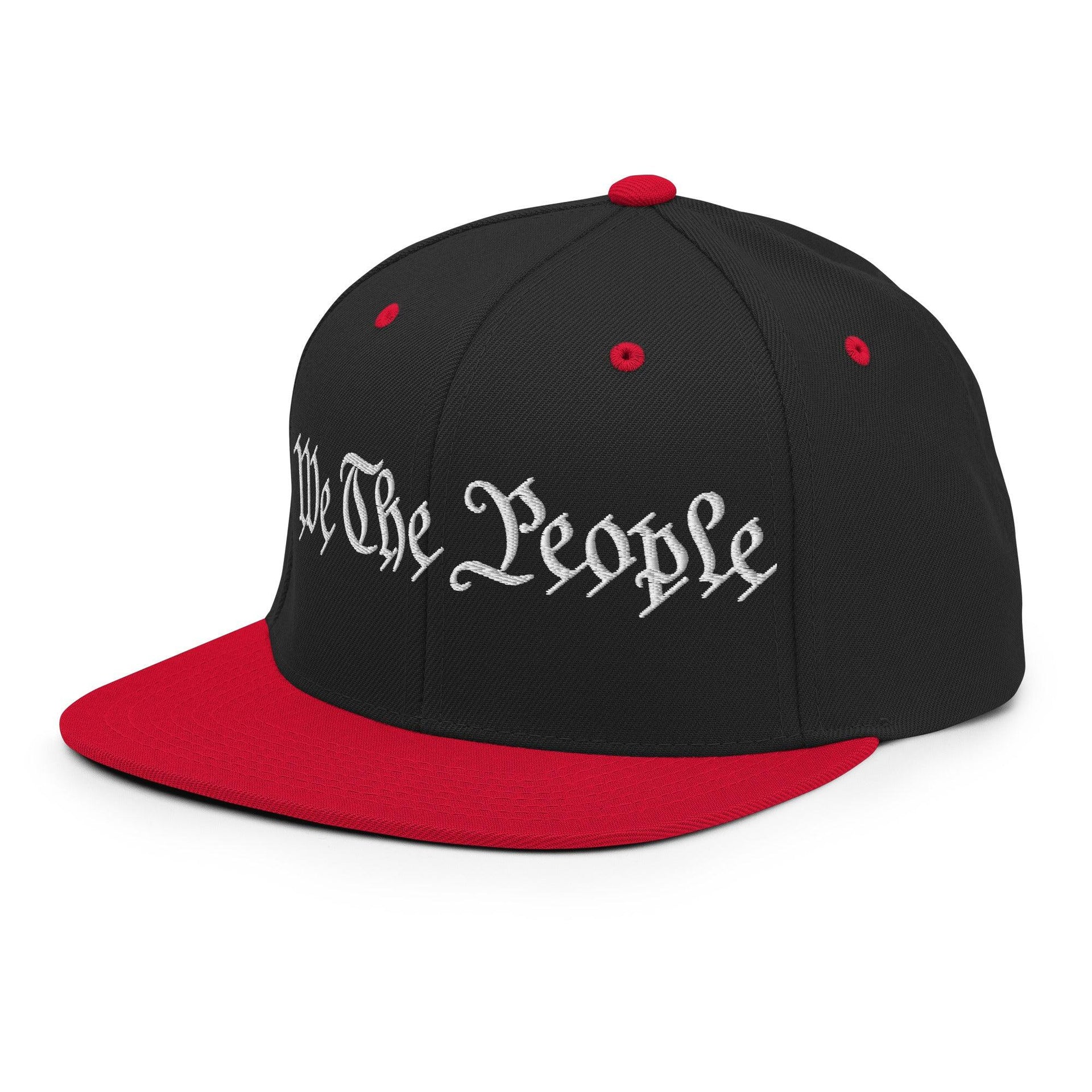 We The People Embroidered Flat Bill Brim Snapback Hat Capital Crowns Conservative Snapback Hats