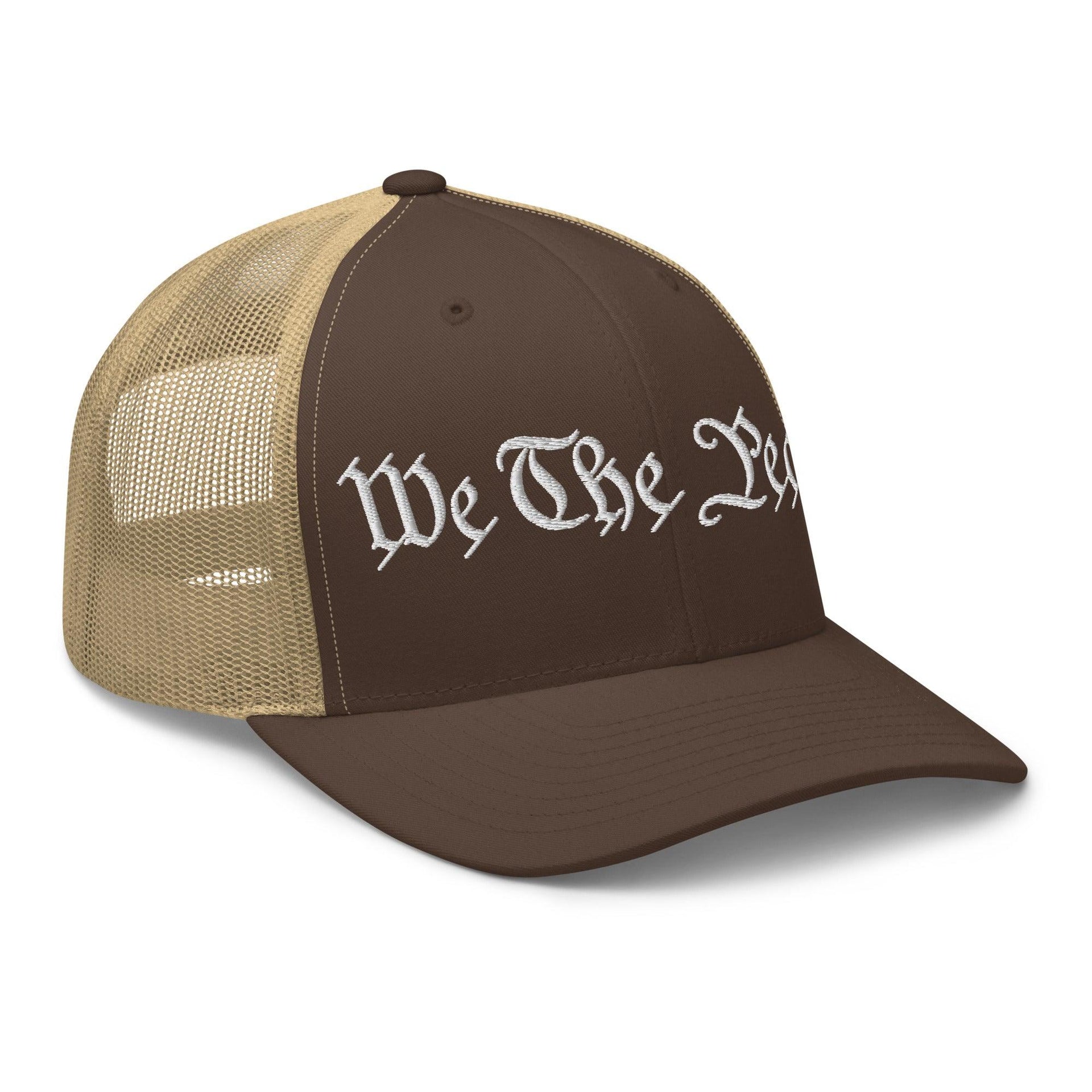 We The People Embroidered Mesh Trucker Hat Capital Crowns Conservative Trucker Hats