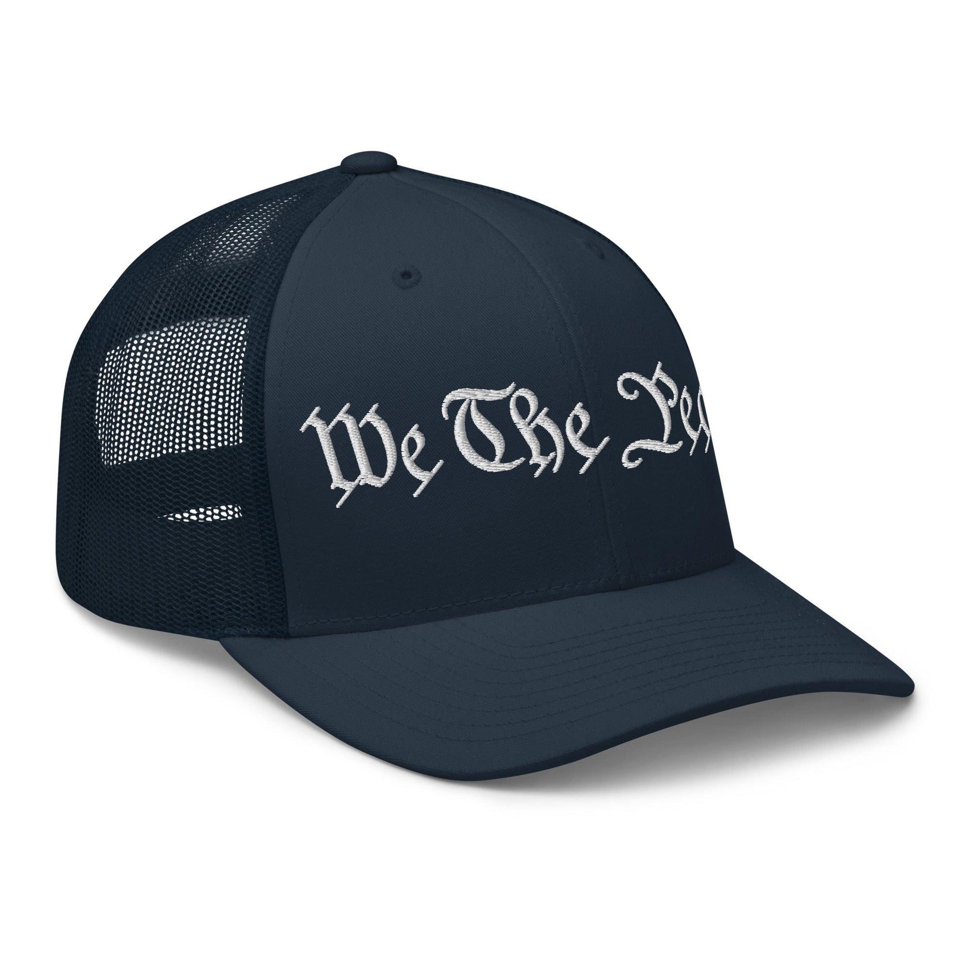 We The People Embroidered Mesh Trucker Hat Capital Crowns Conservative Trucker Hats