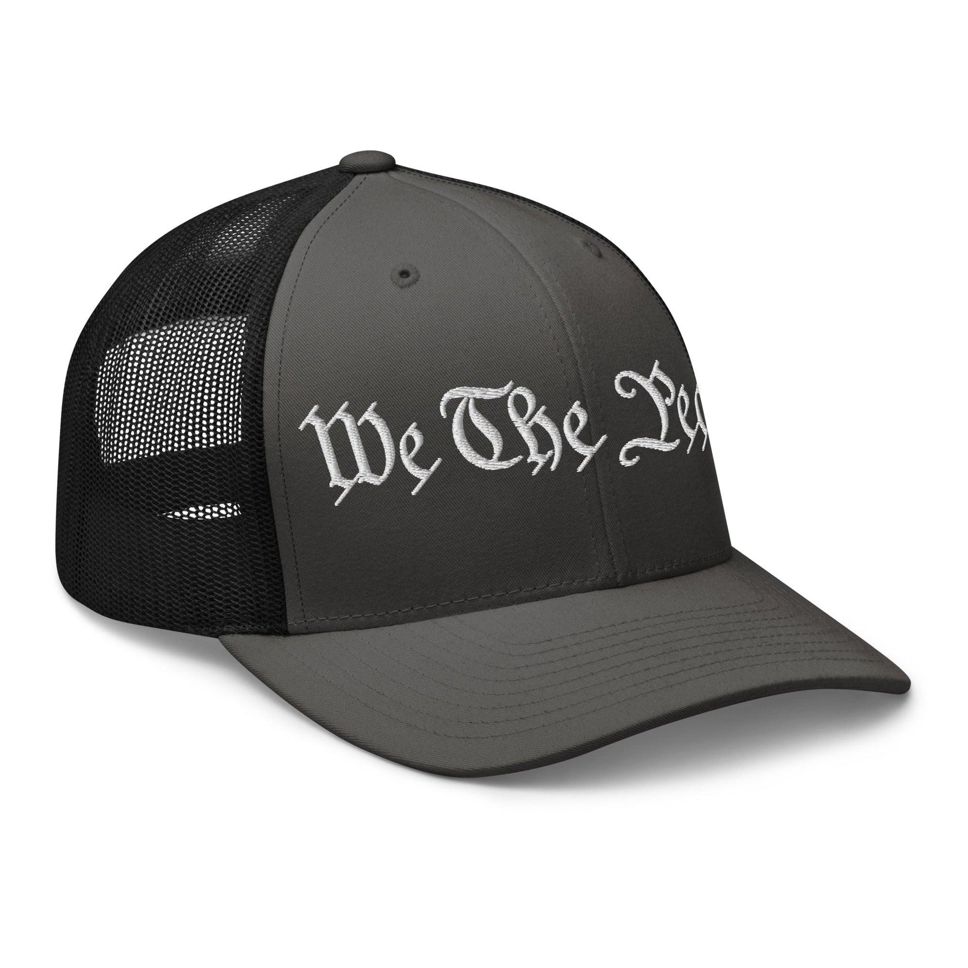 We The People Embroidered Mesh Trucker Hat Capital Crowns Conservative Trucker Hats
