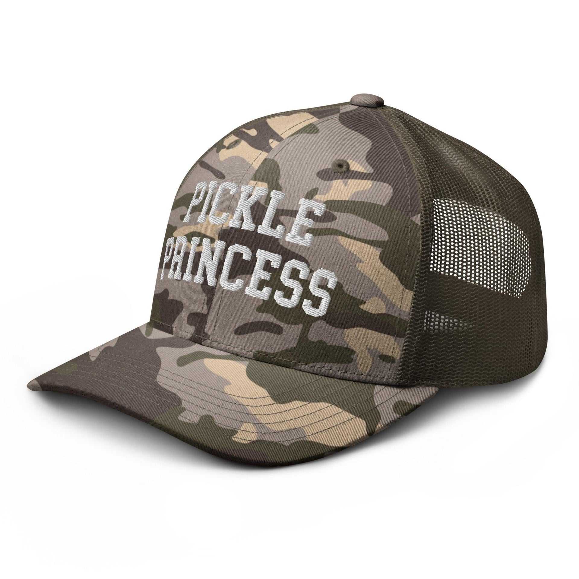 Pickle Princess Camo Trucker Hat Capital Crowns Funny Trucker Hats