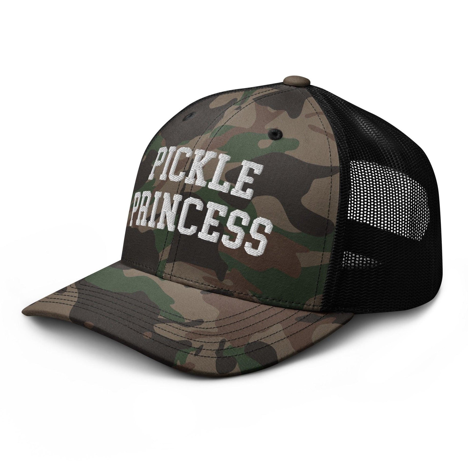Pickle Princess Camo Trucker Hat Capital Crowns Funny Trucker Hats