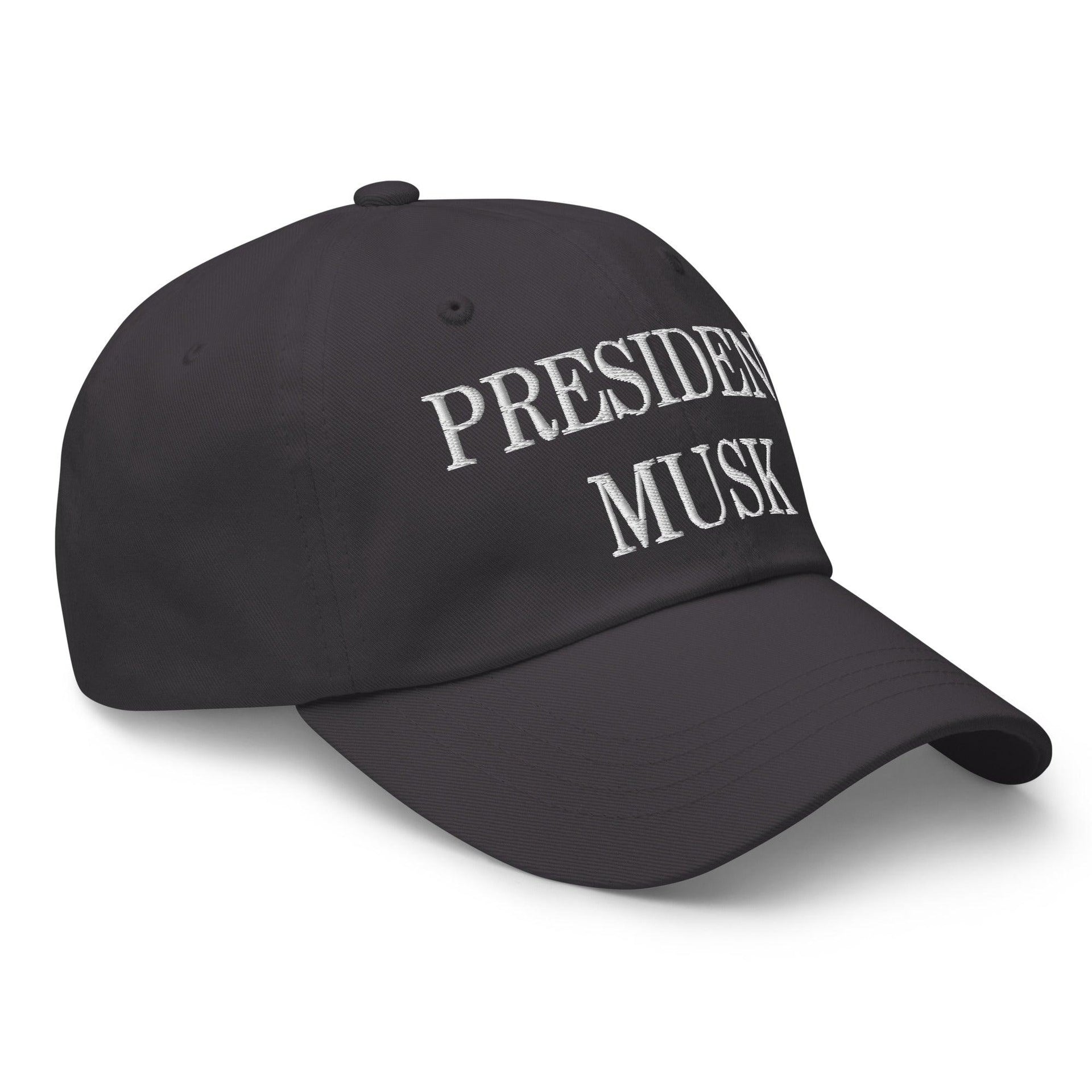 President Musk Embroidered Dad Hat Capital Crowns Conservative Dad Hats