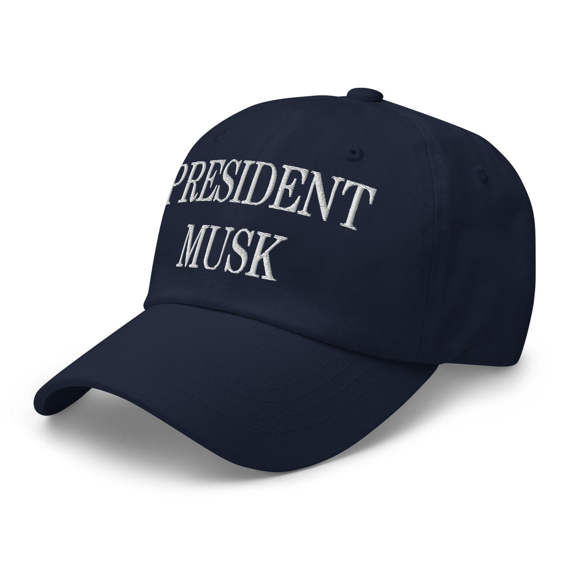 President Musk Embroidered Dad Hat Capital Crowns Conservative Dad Hats