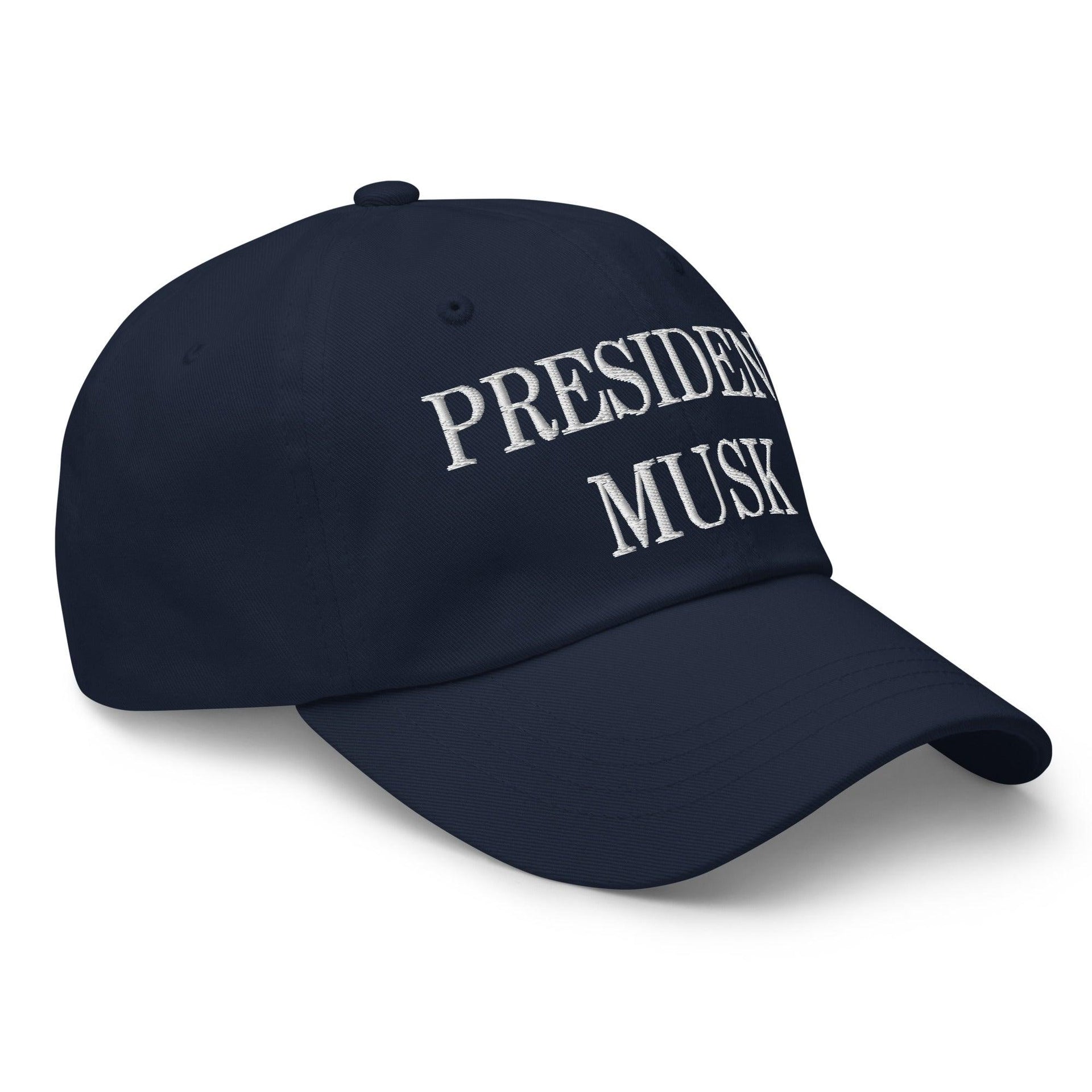 President Musk Embroidered Dad Hat Capital Crowns Conservative Dad Hats