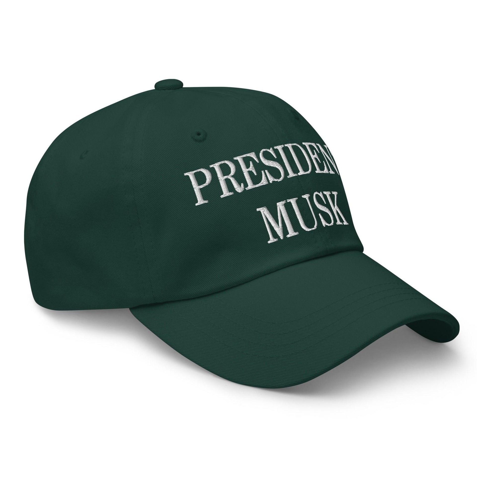 President Musk Embroidered Dad Hat Capital Crowns Conservative Dad Hats