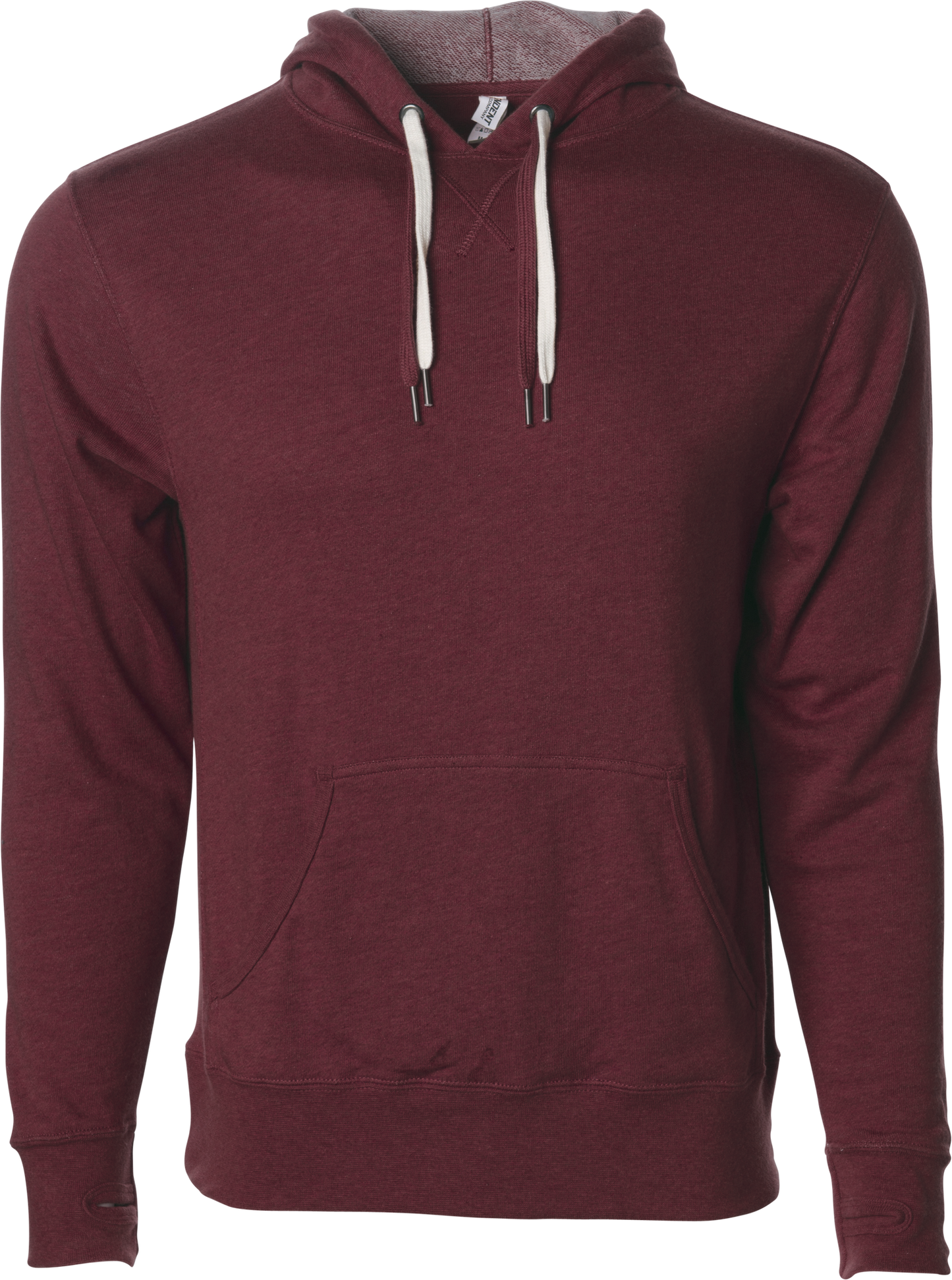 PRM90HT Unisex Heather French Terry Hooded Pullover Burgundy Heather FRENCH TERRY hoodie INDEPENDENT MEN mens PREMIUM PRM90 PULLOVERS UNISEX WOMEN