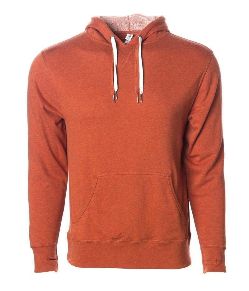 PRM90HT Unisex Heather French Terry Hooded Pullover Burnt Orange Heather FRENCH TERRY hoodie INDEPENDENT MEN mens PREMIUM PRM90 PULLOVERS UNISEX WOMEN