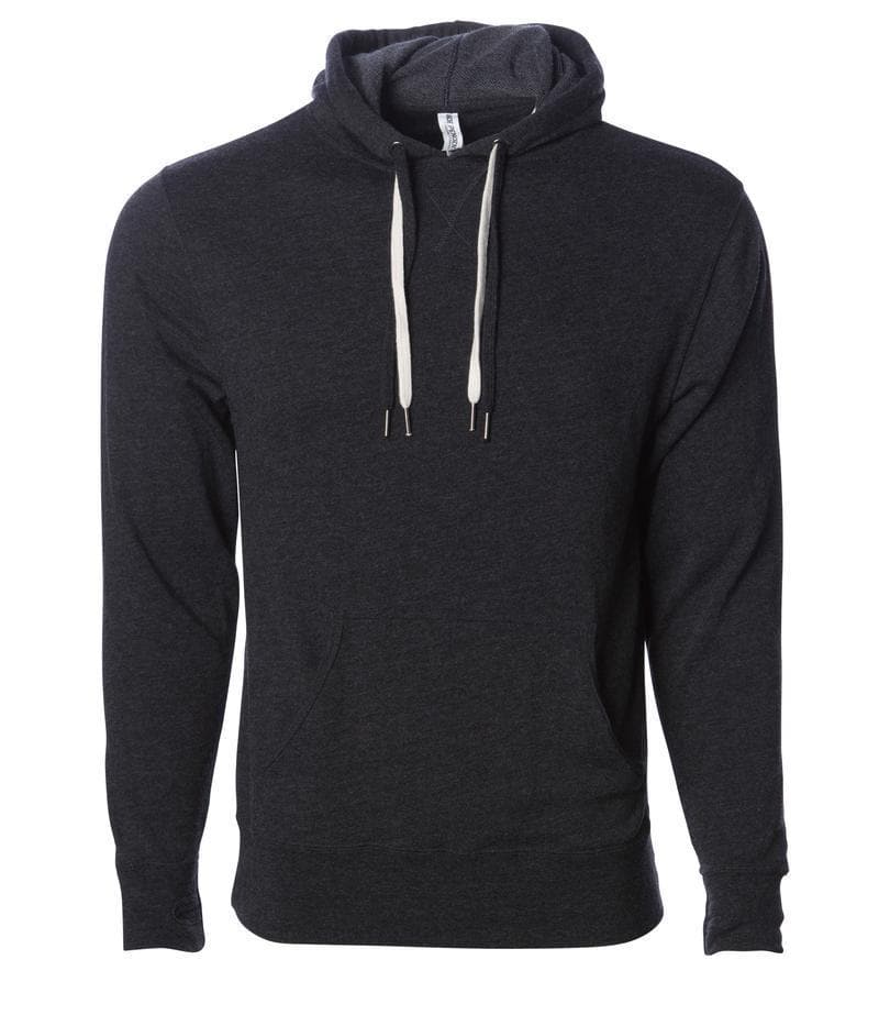 PRM90HT Unisex Heather French Terry Hooded Pullover Charcoal Heather FRENCH TERRY hoodie INDEPENDENT MEN mens PREMIUM PRM90 PULLOVERS UNISEX WOMEN