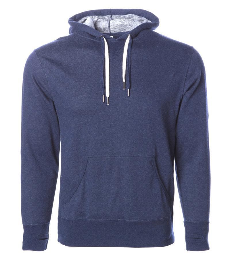 PRM90HT Unisex Heather French Terry Hooded Pullover - Navy