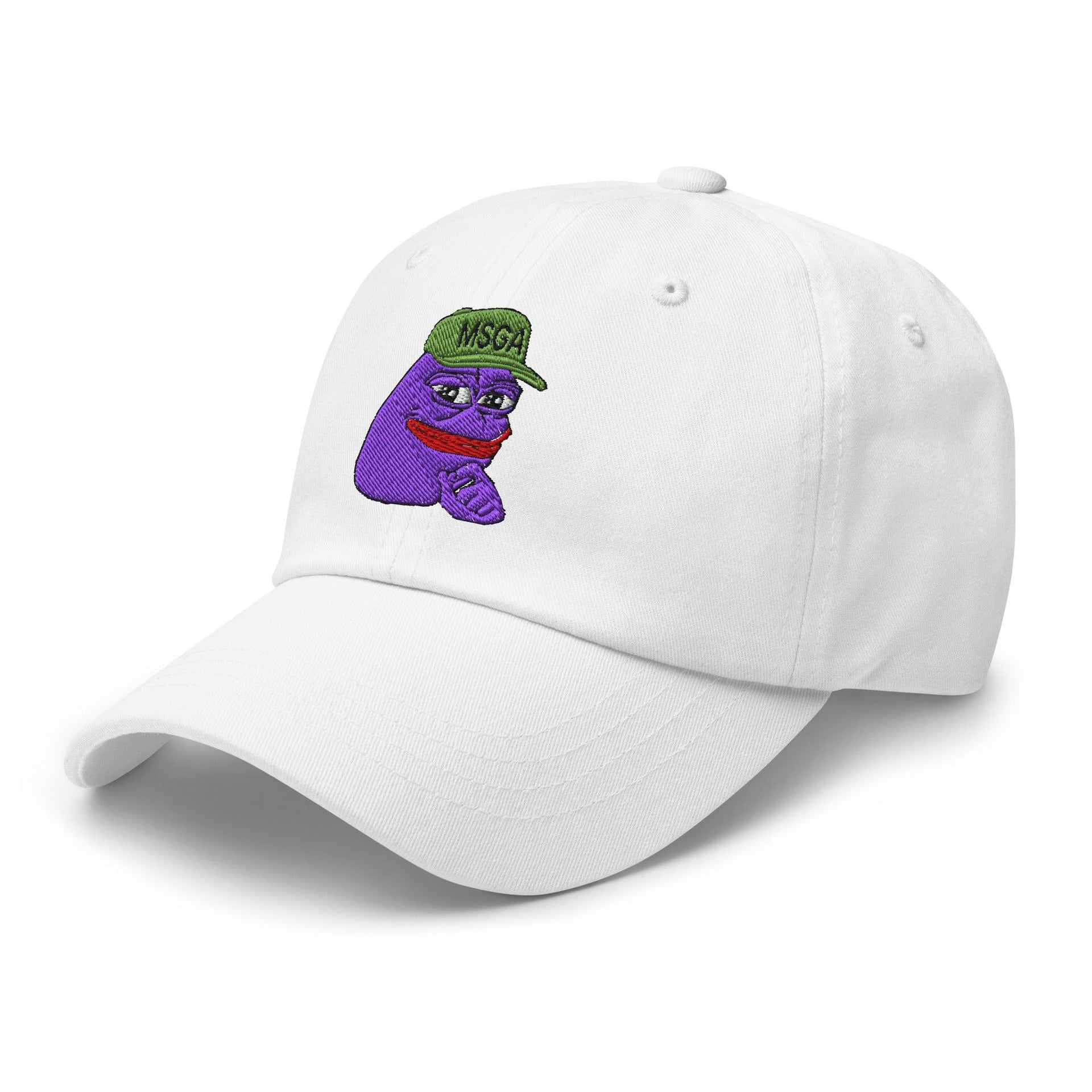 $PURPE Purple Pepe Embroidered Dad Hat Capital Crowns Crypto Dad Hats Funny hat