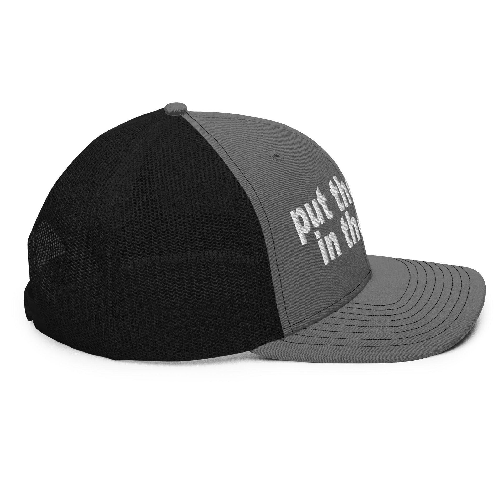 Put the Fries in the Bag Embroidered Classic Mesh Trucker Hat Capital Crowns Funny Trucker Hats