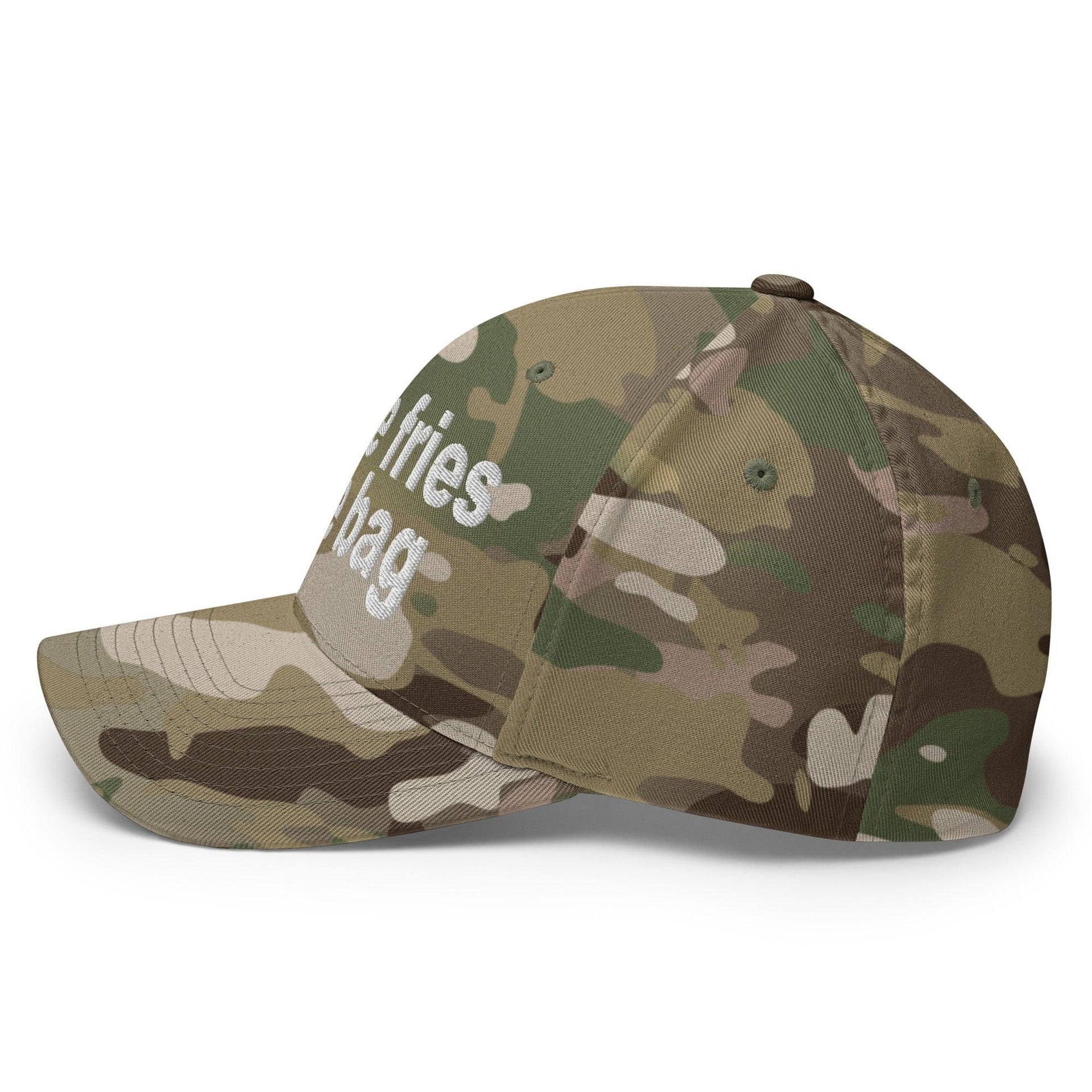 Put the Fries in the Bag Embroidered Stretch Fit Baseball Hat Capital Crowns Funny Stretch Fit