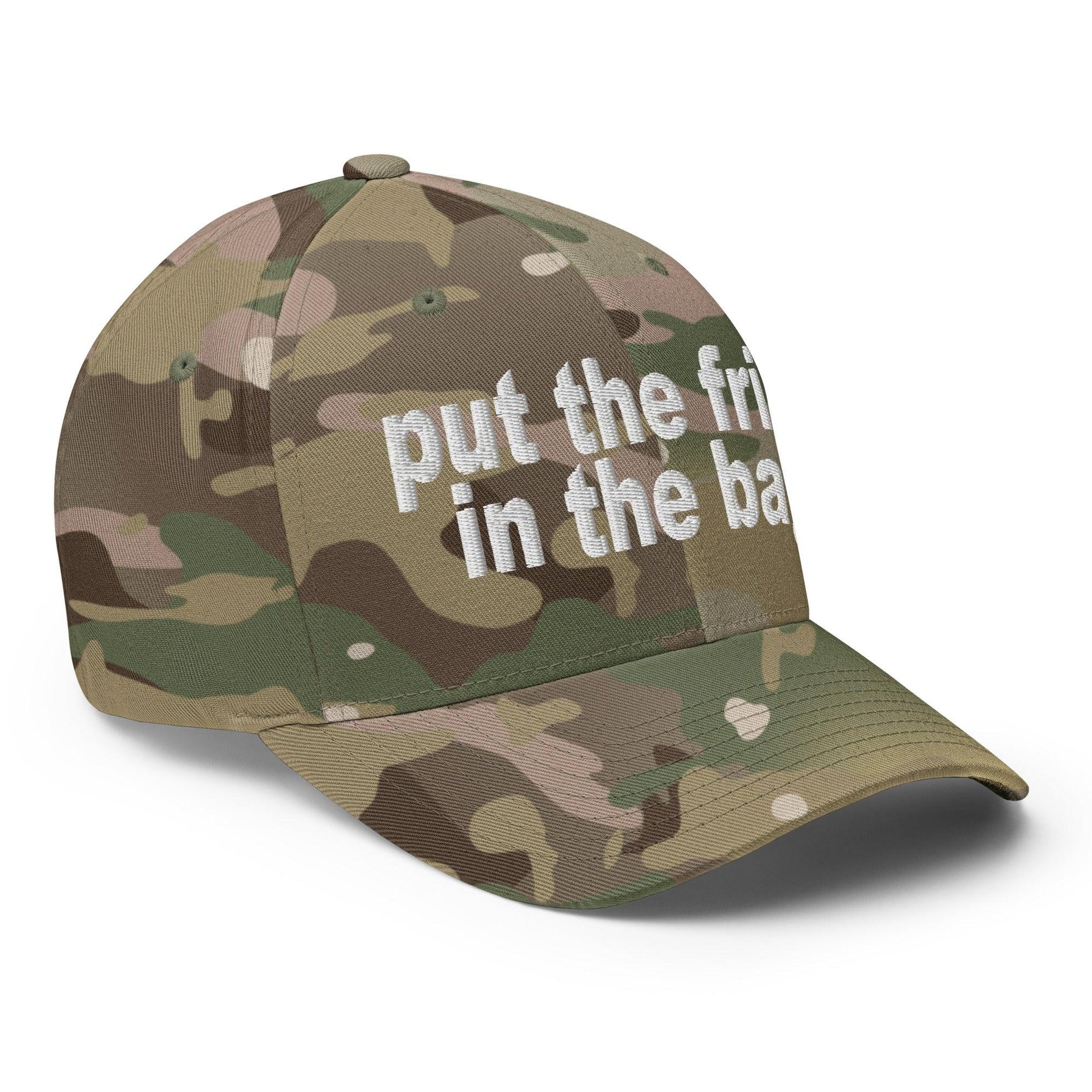 Put the Fries in the Bag Embroidered Stretch Fit Baseball Hat Capital Crowns Funny Stretch Fit