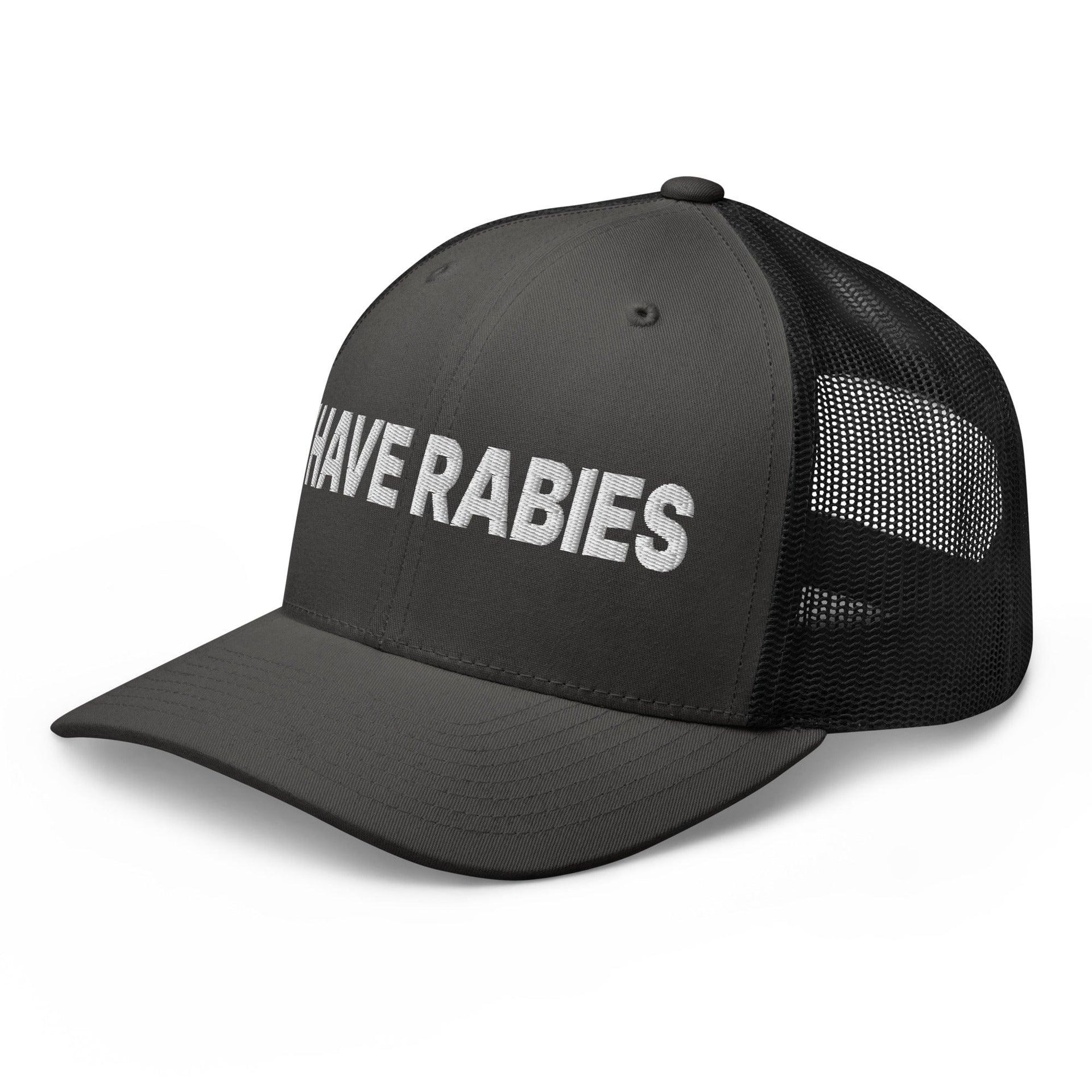 I Have Rabies Embroidered Mesh Trucker Hat Capital Crowns Funny Trucker Hats