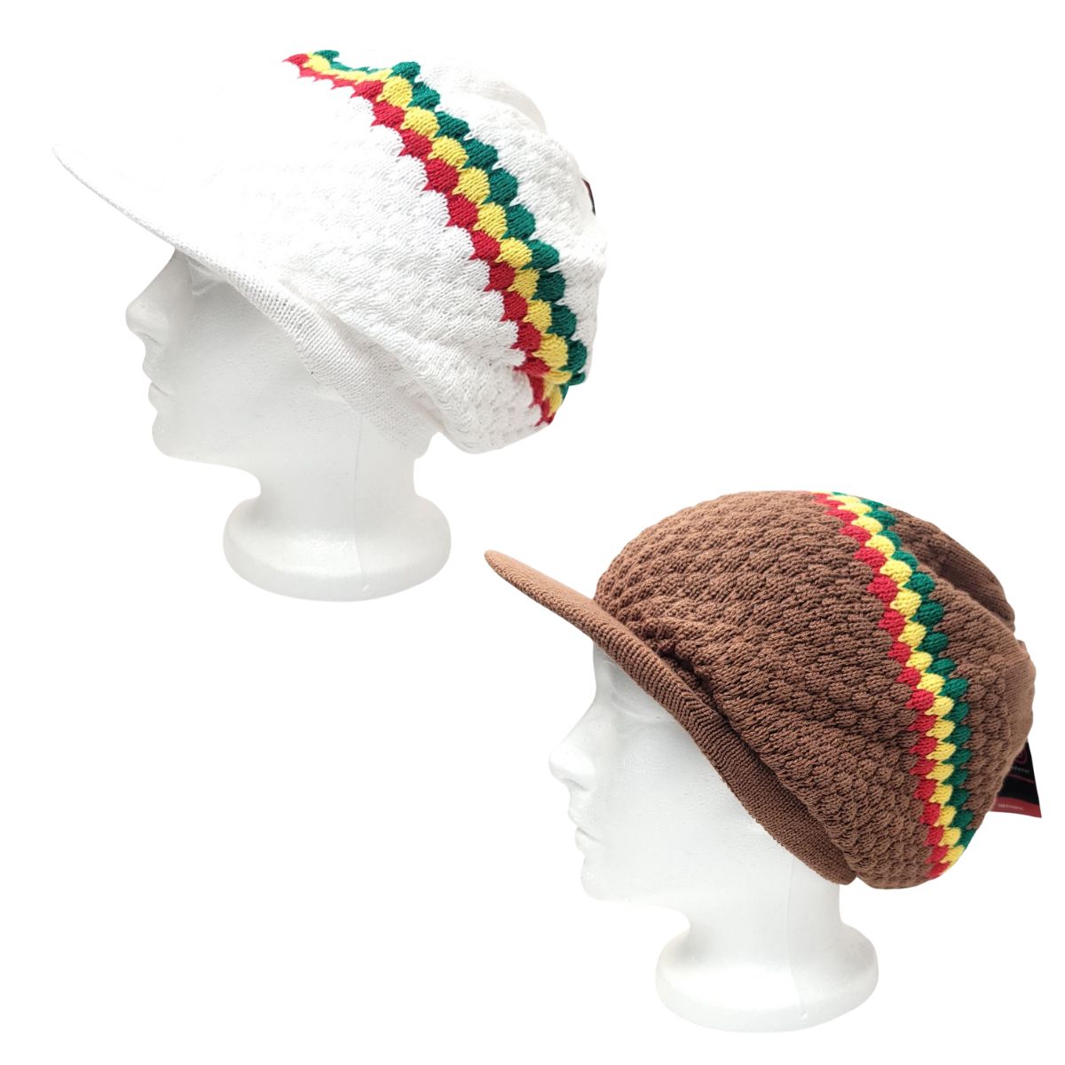 RASTA Knitted Visor Beanie- RV0005, Cotton, OSFA
