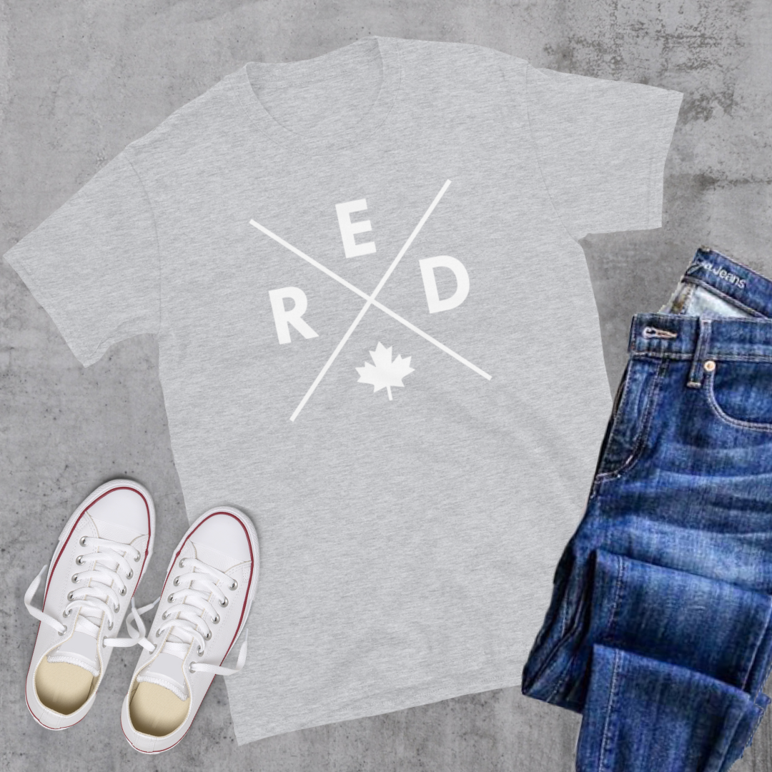Red Deer X Tee Sport Grey Alberta Canadian City Apparel