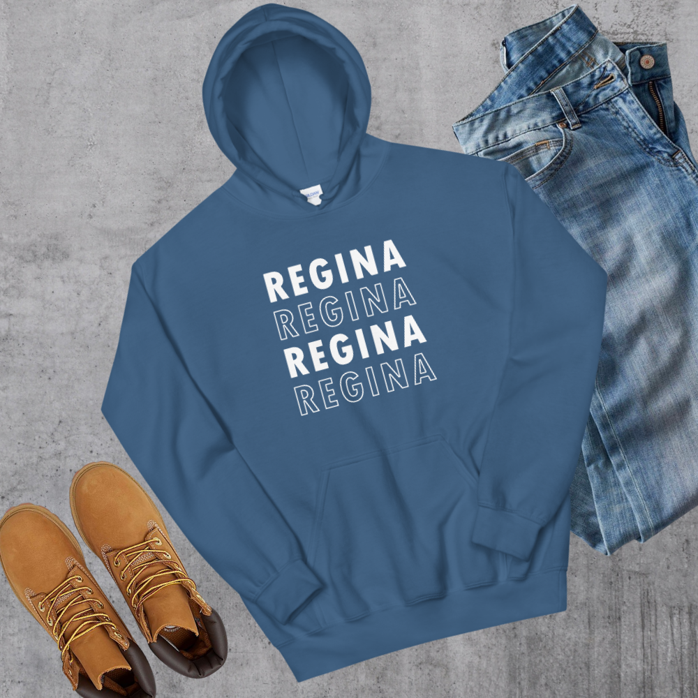 Regina x4 Hoodie Indigo Blue Canadian City Apparel