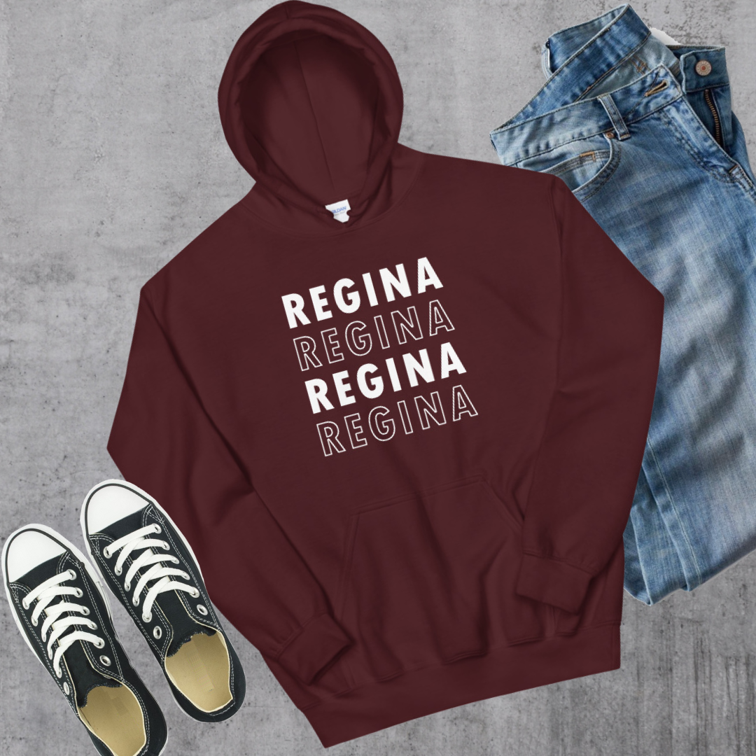Regina x4 Hoodie Maroon Canadian City Apparel