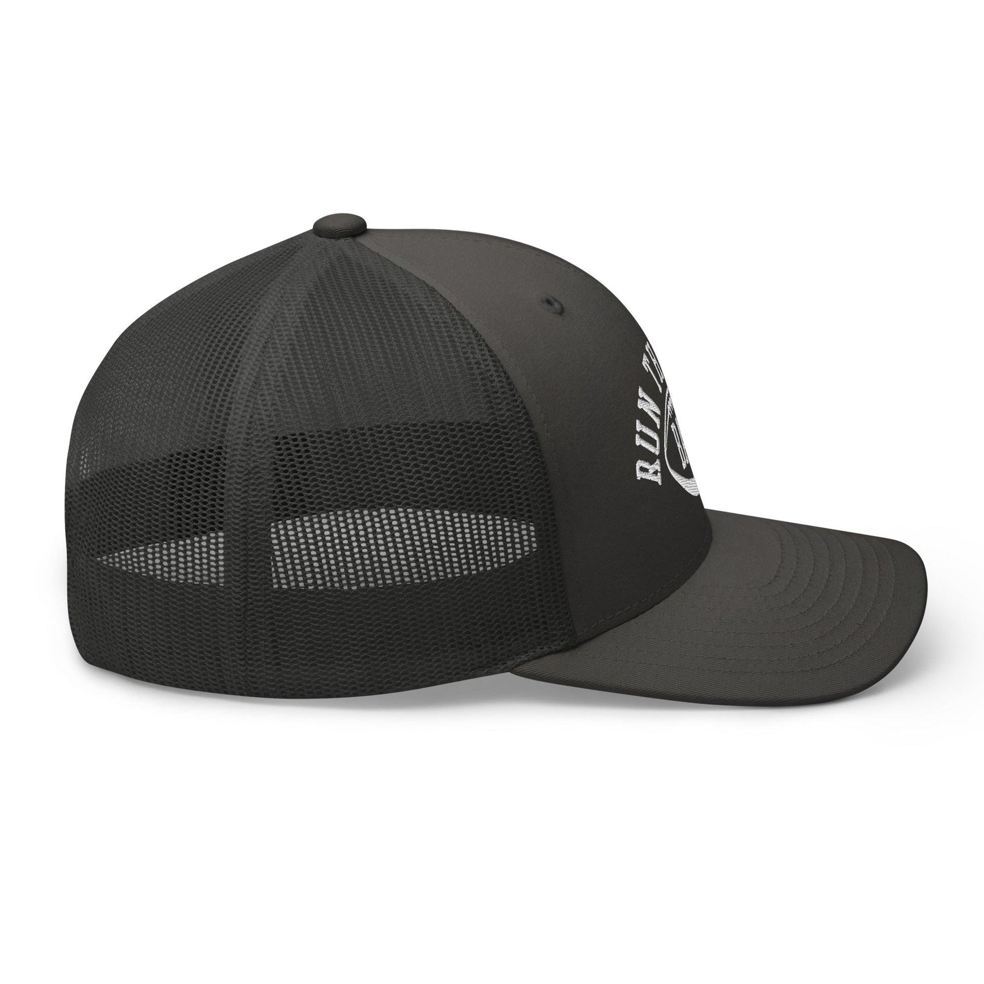 Run The Damn Ball Embroidered Mesh Trucker Hat Capital Crowns Football Trucker Hats
