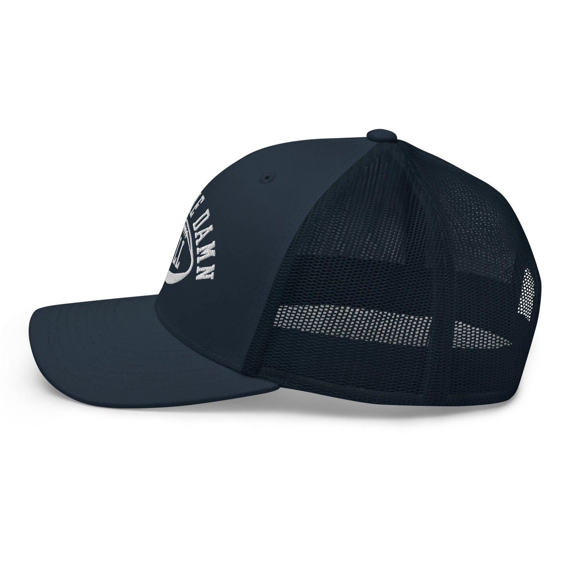 Run The Damn Ball Embroidered Mesh Trucker Hat Capital Crowns Football Trucker Hats