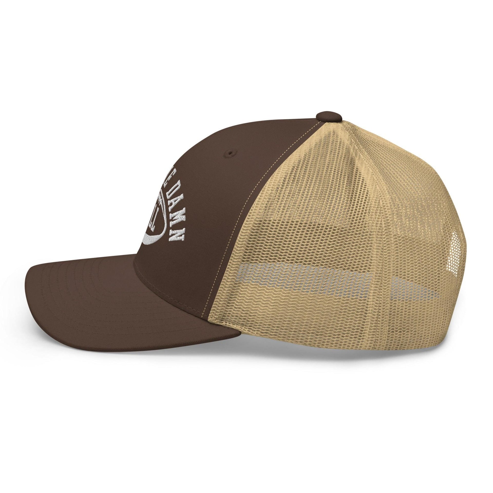 Run The Damn Ball Embroidered Mesh Trucker Hat Capital Crowns Football Trucker Hats