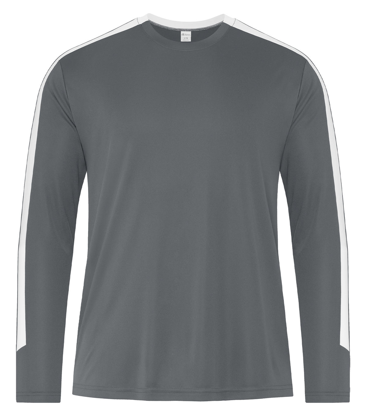 ATC S3550LS, Pro Club Long Sleeve Tee, Coal Grey/White