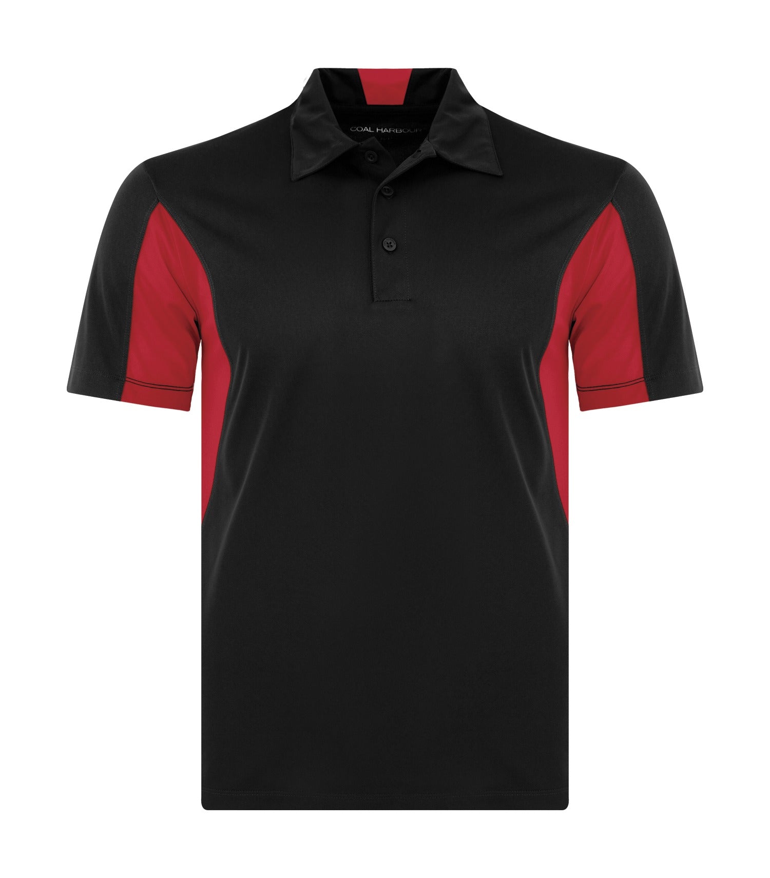 CoalHarbour - COAL HARBOUR® SNAG RESISTANT COLOUR BLOCK POLO. - S4001 Black True Red CoalHarbour S4001