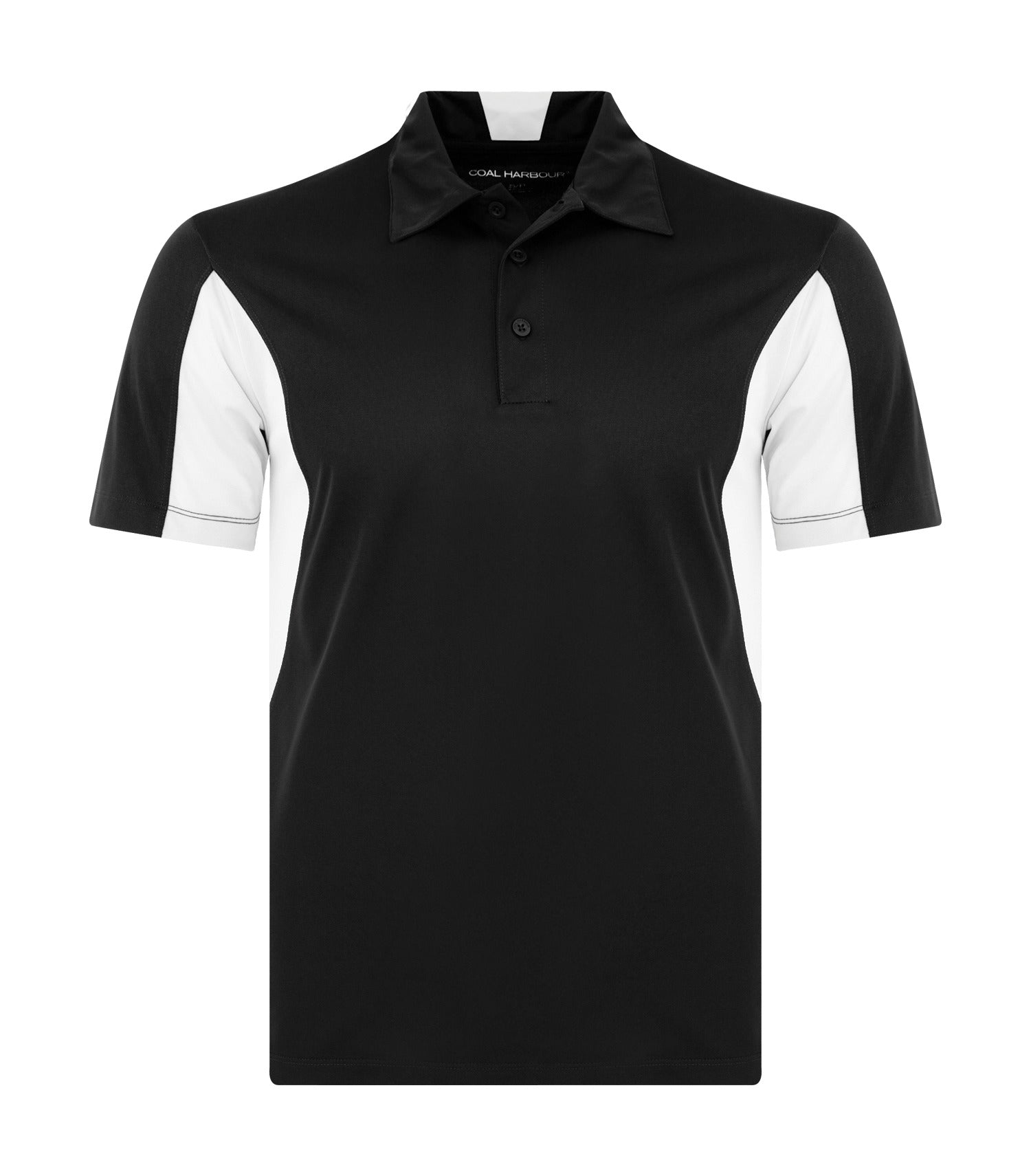 CoalHarbour - COAL HARBOUR® SNAG RESISTANT COLOUR BLOCK POLO. - S4001 Black White CoalHarbour S4001