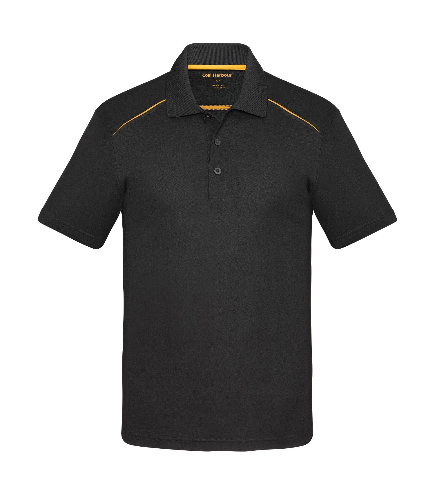 CoalHarbour - COAL HARBOUR® SNAG RESISTANT CONTRAST INSET POLO. - S4002 Black Gold CoalHarbour S4002