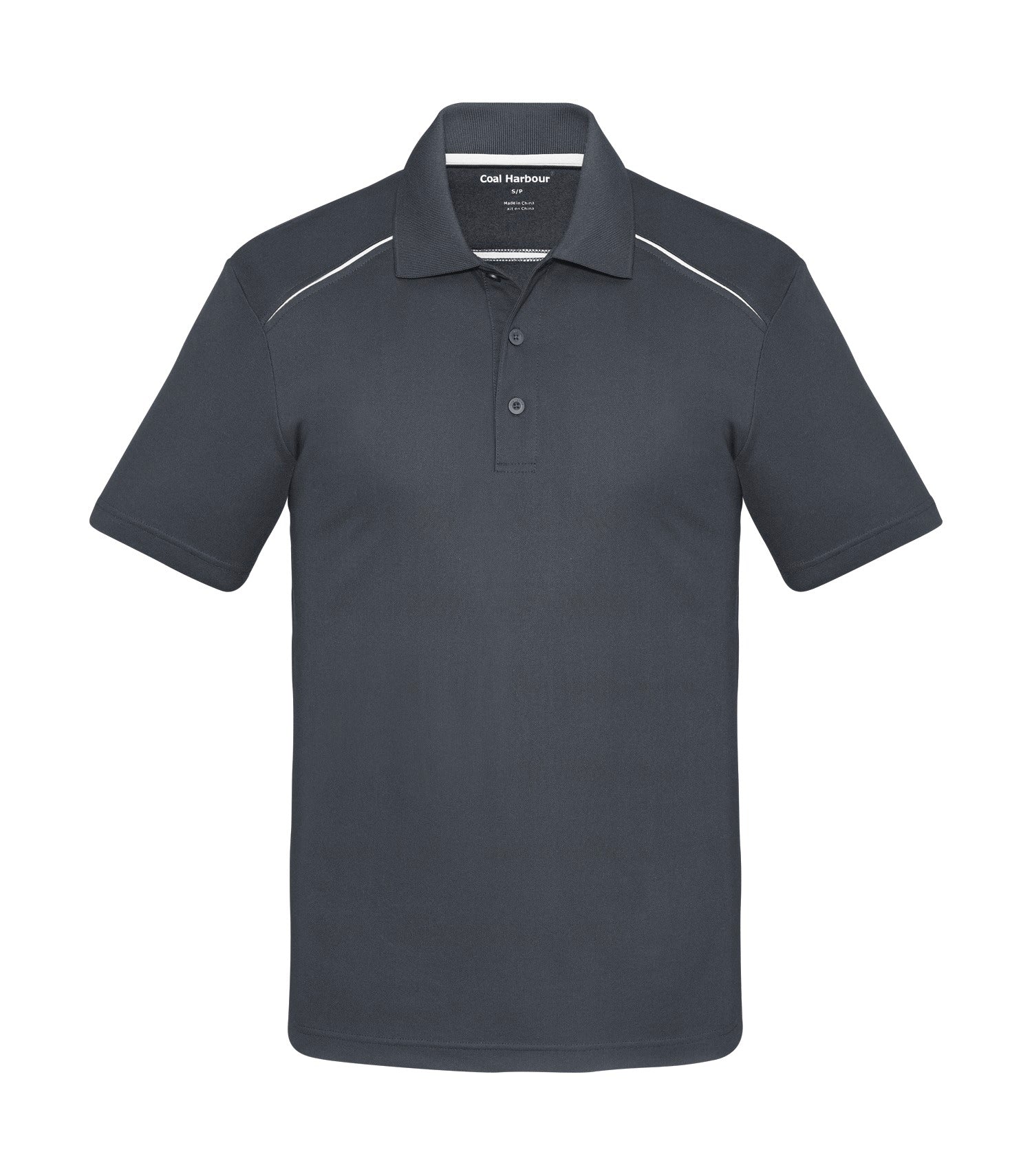 CoalHarbour - COAL HARBOUR® SNAG RESISTANT CONTRAST INSET POLO. - S4002 Iron Grey White CoalHarbour S4002