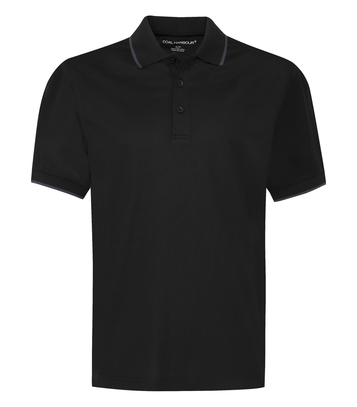 CoalHarbour - DISCONTINUED COAL HARBOUR® SNAG RESISTANT TIPPED COLLAR POLO. - S4018 Black Iron Grey CoalHarbour S4018