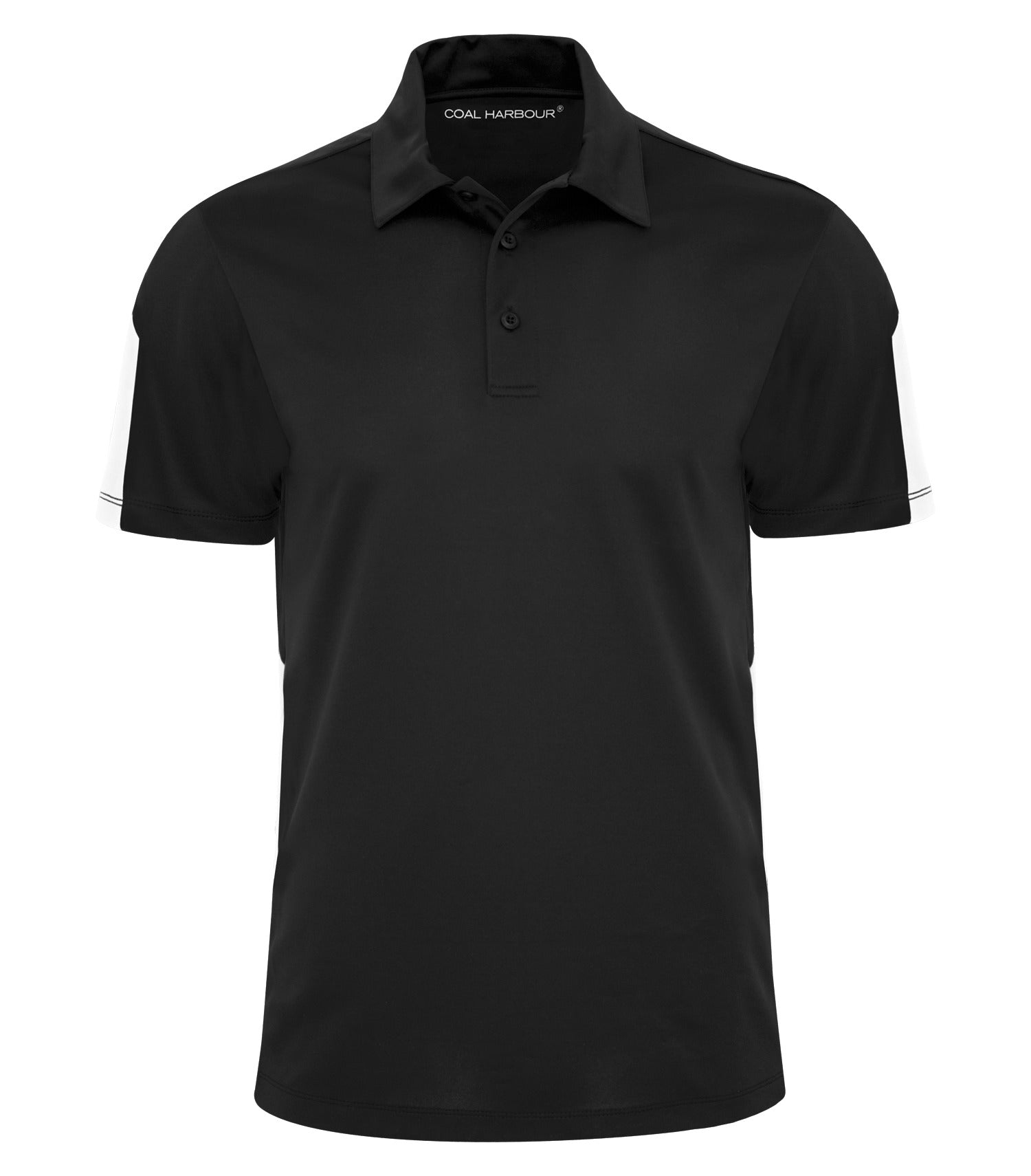 CoalHarbour - DISCONTINUED COAL HARBOUR® EVERYDAY COLOUR SLICE POLO. - S4024 Black White CoalHarbour S4024