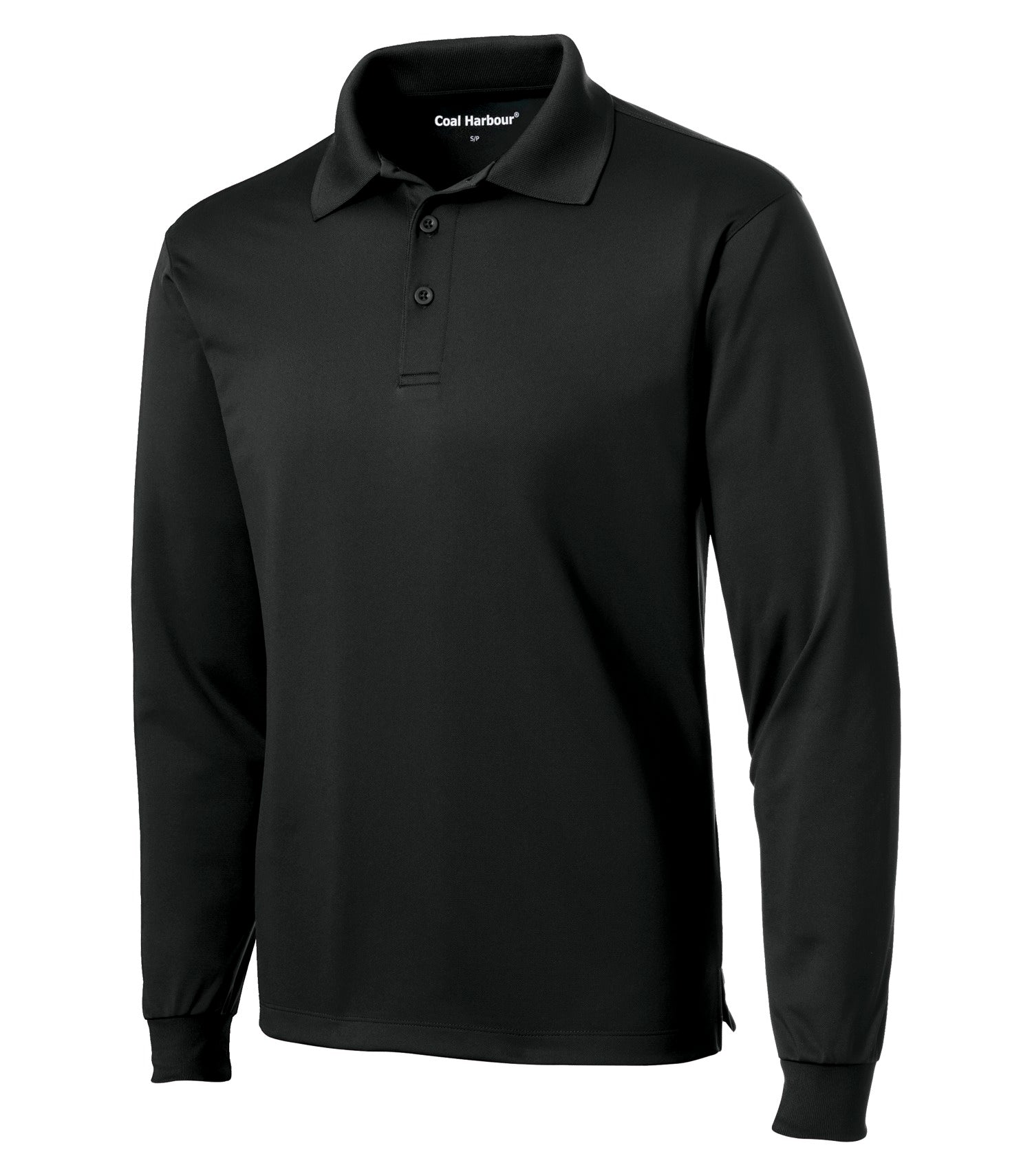 CoalHarbour - COAL HARBOUR® SNAG RESISTANT LONG SLEEVE POLO. - S445LS Black CoalHarbour S445LS