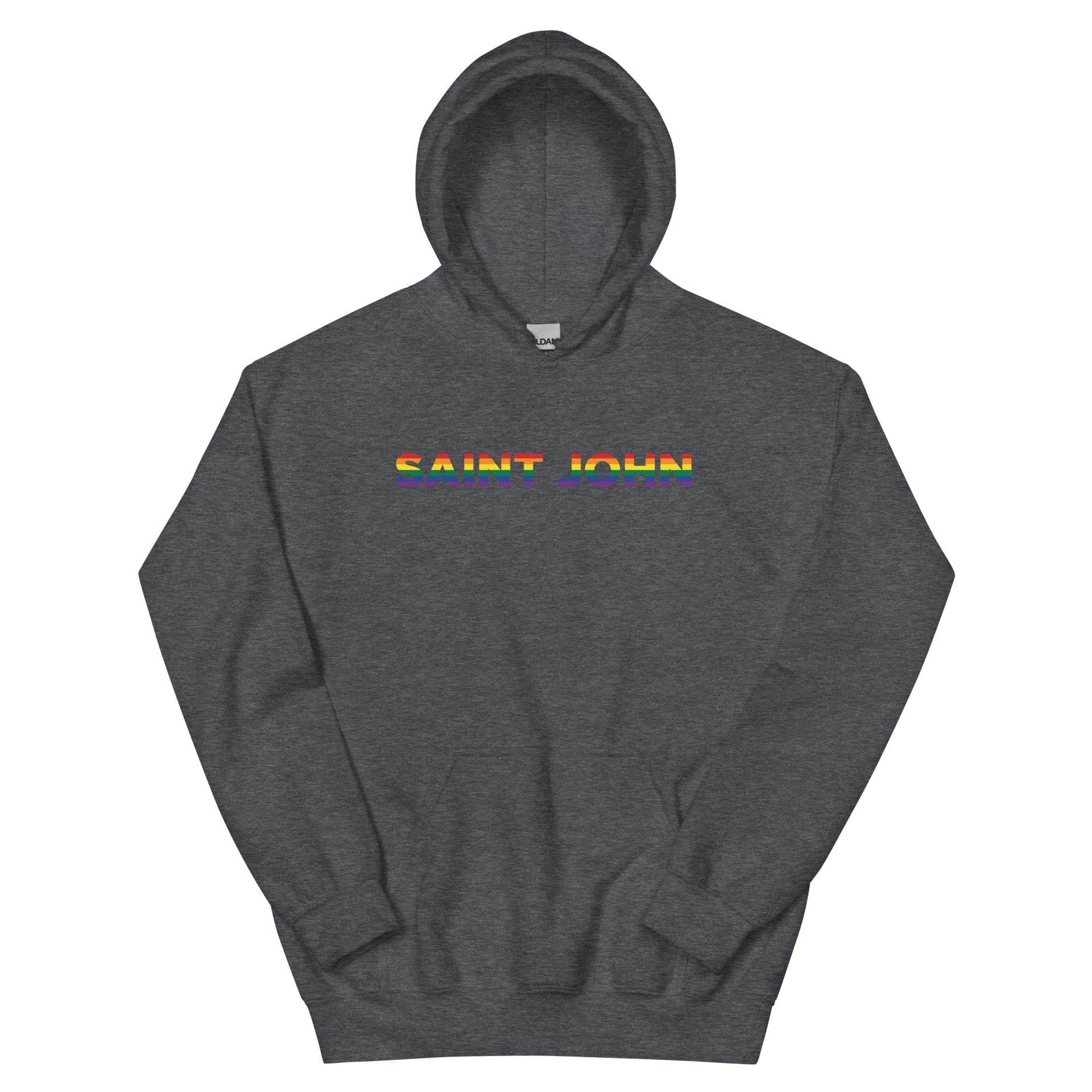 Saint John Pride Hoodie Dark Heather Canadian City Apparel