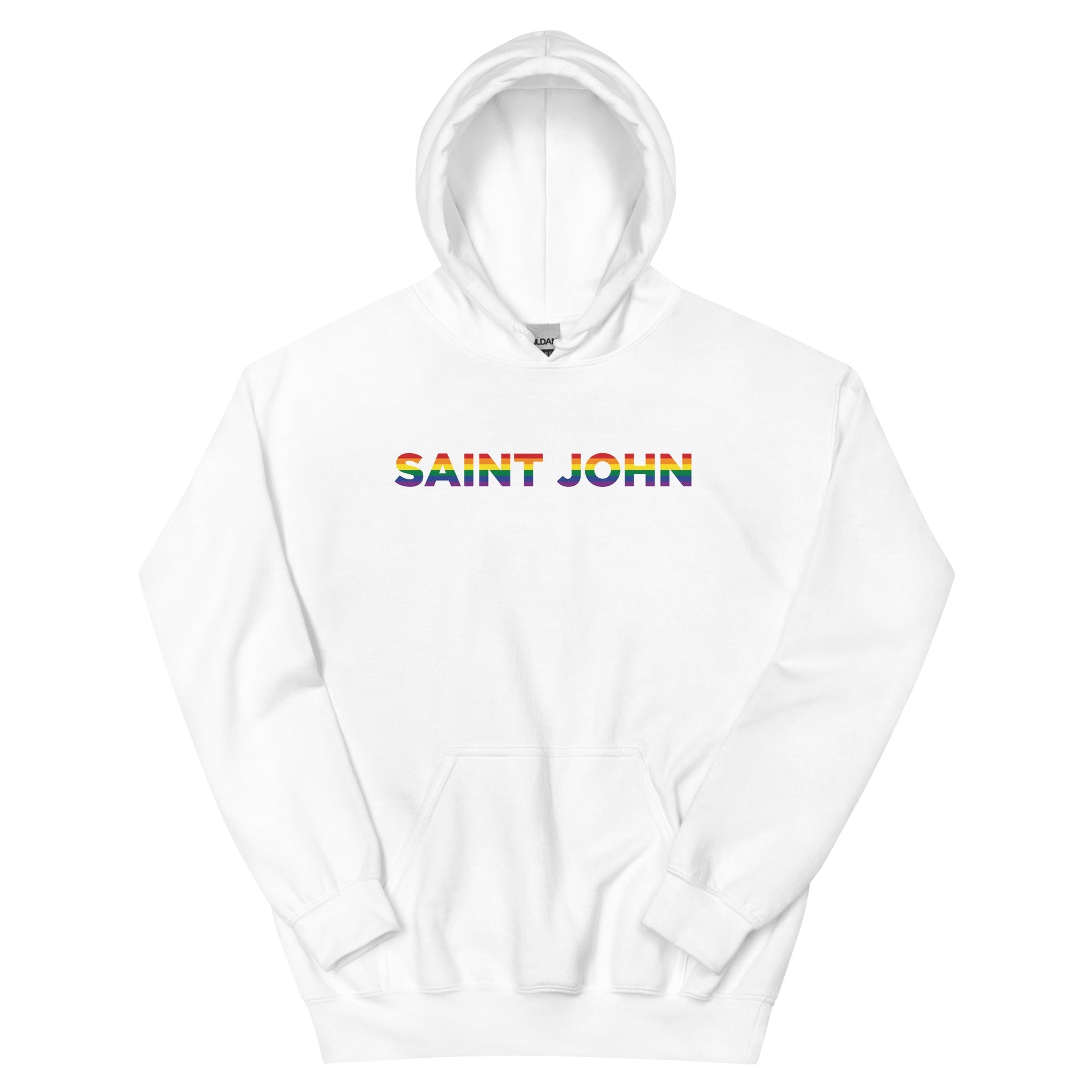 Saint John Pride Hoodie White Canadian City Apparel