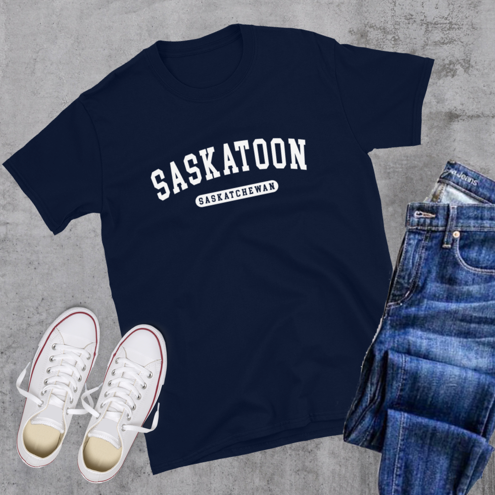 Saskatoon SK College Tee Canadian City Apparel