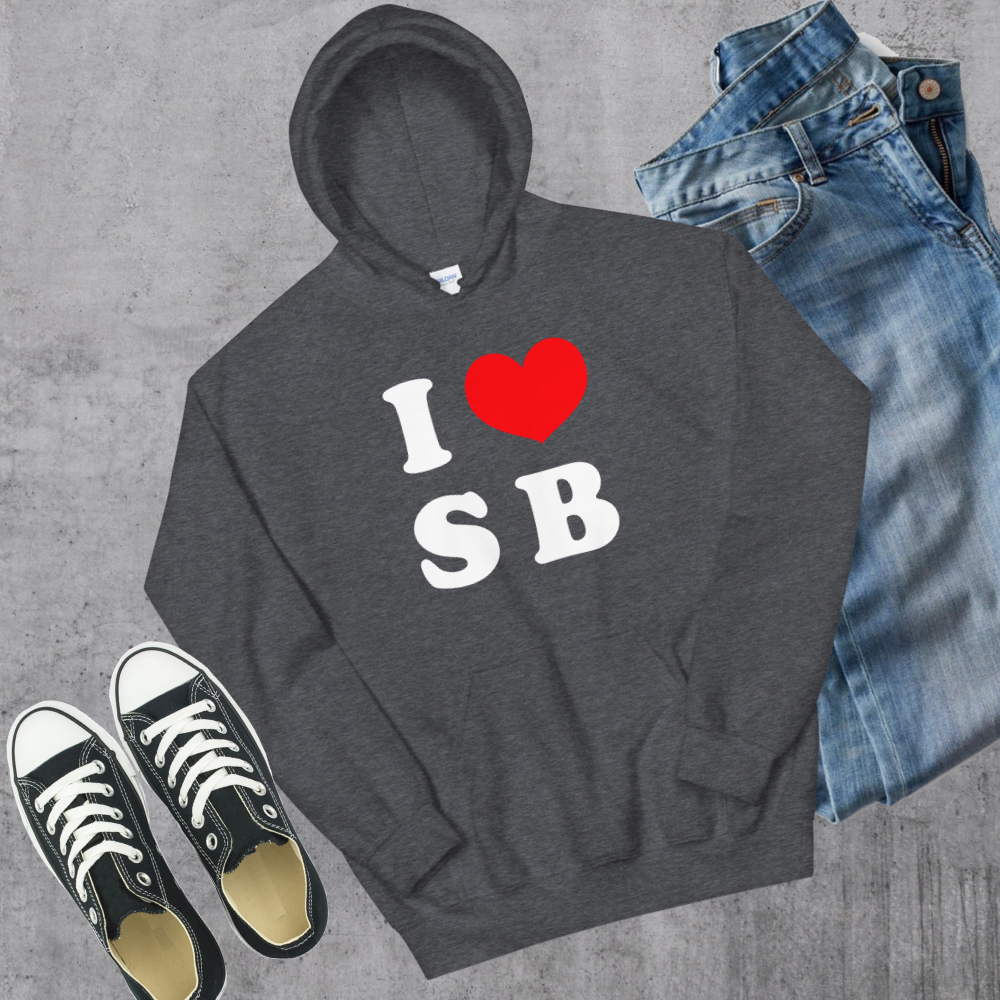 I ❤️ SB Hoodie Dark Heather Canadian City Apparel