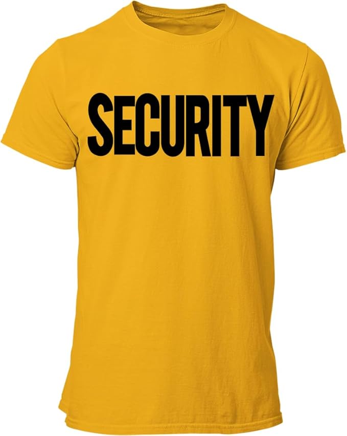 Security T-Shirt – Front & Back Print Staff Event Uniform security