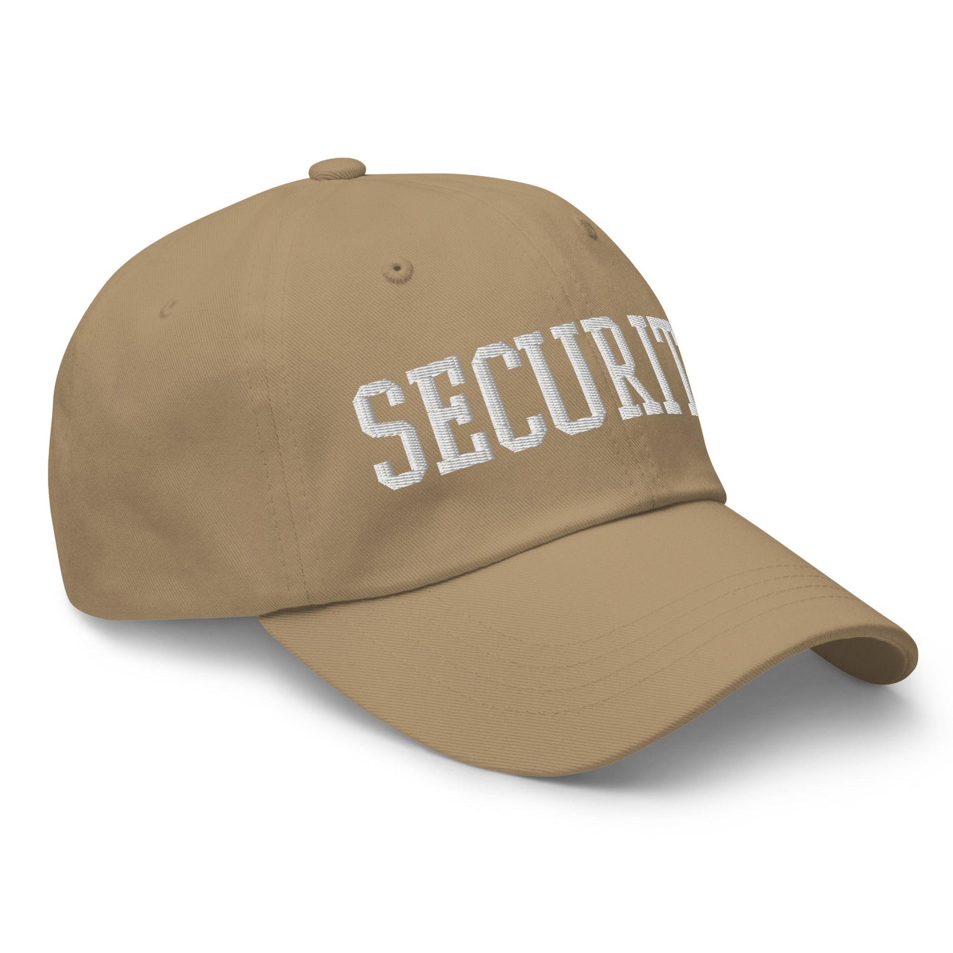 Security Uniform Work Block Embroidered Dad Hat Capital Crowns Dad Hats Security Work