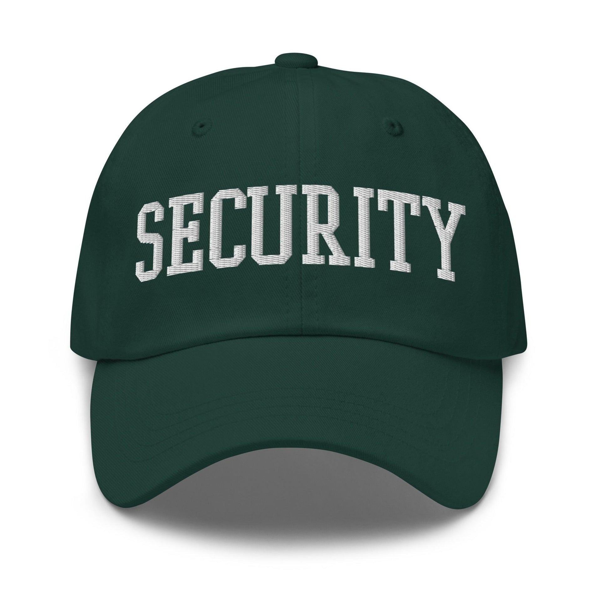 Security Uniform Work Block Embroidered Dad Hat Spruce Capital Crowns Dad Hats Security Work