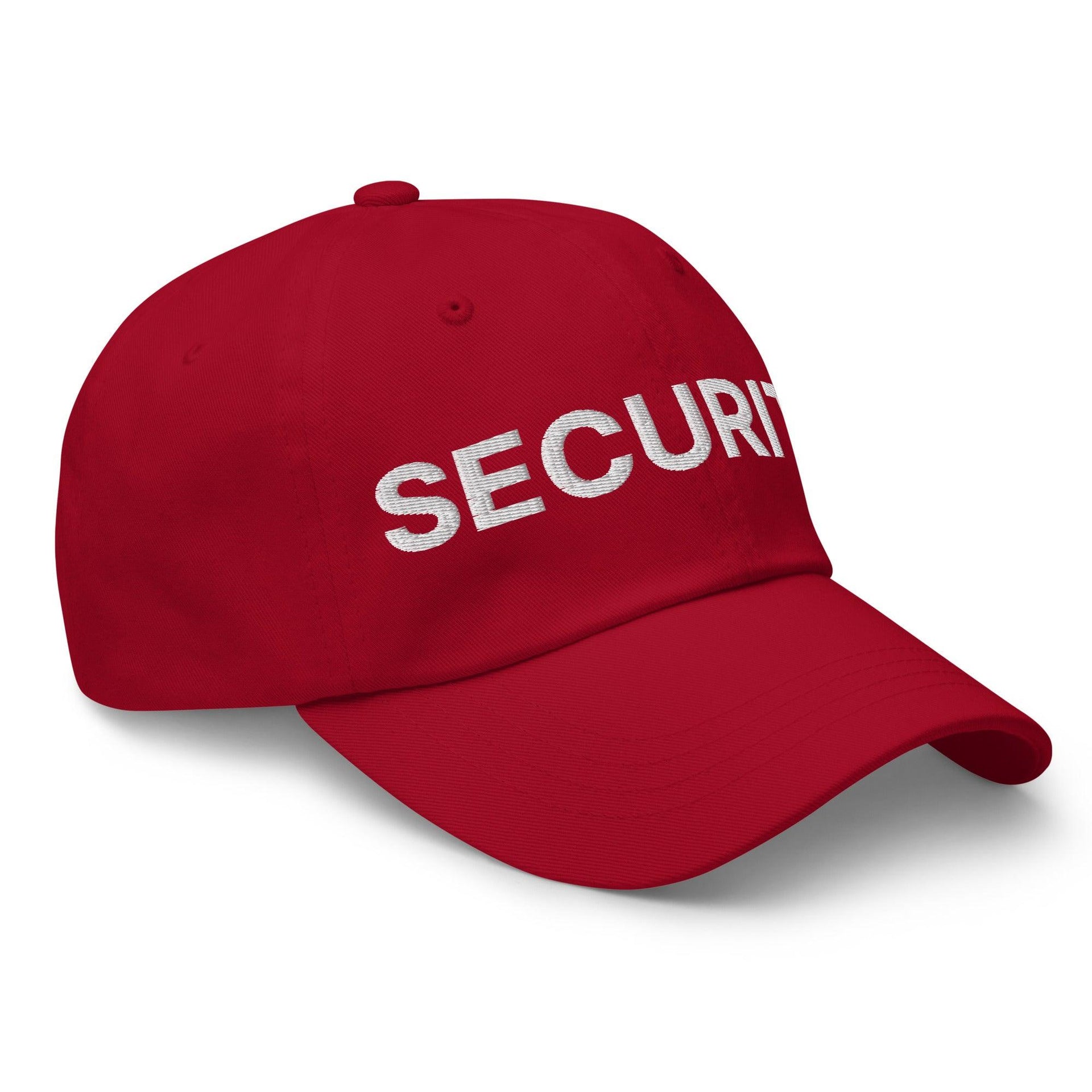Security Uniform Work Embroidered Dad Hat Capital Crowns Dad Hats Security Work