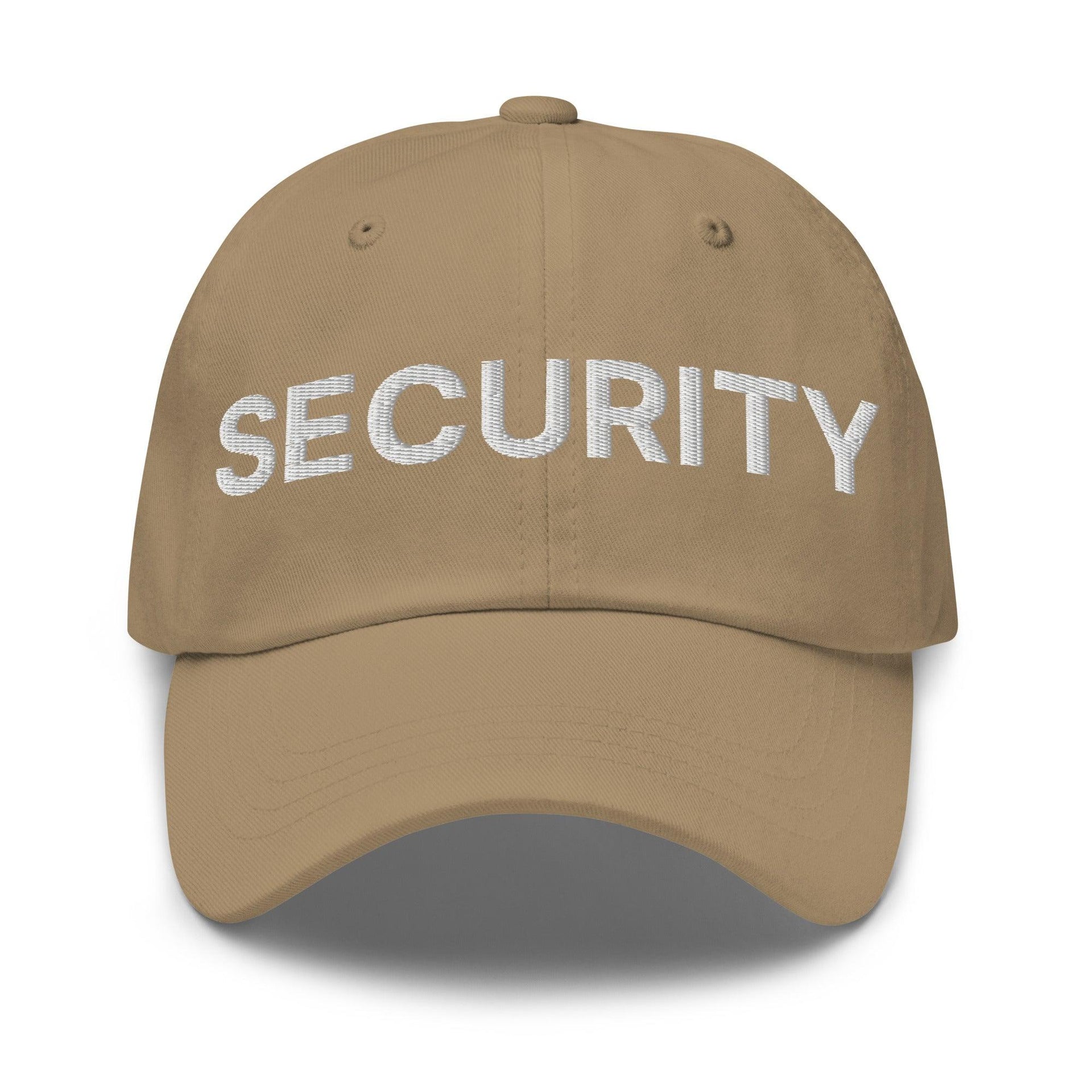 Security Uniform Work Embroidered Dad Hat Khaki Capital Crowns Dad Hats Security Work