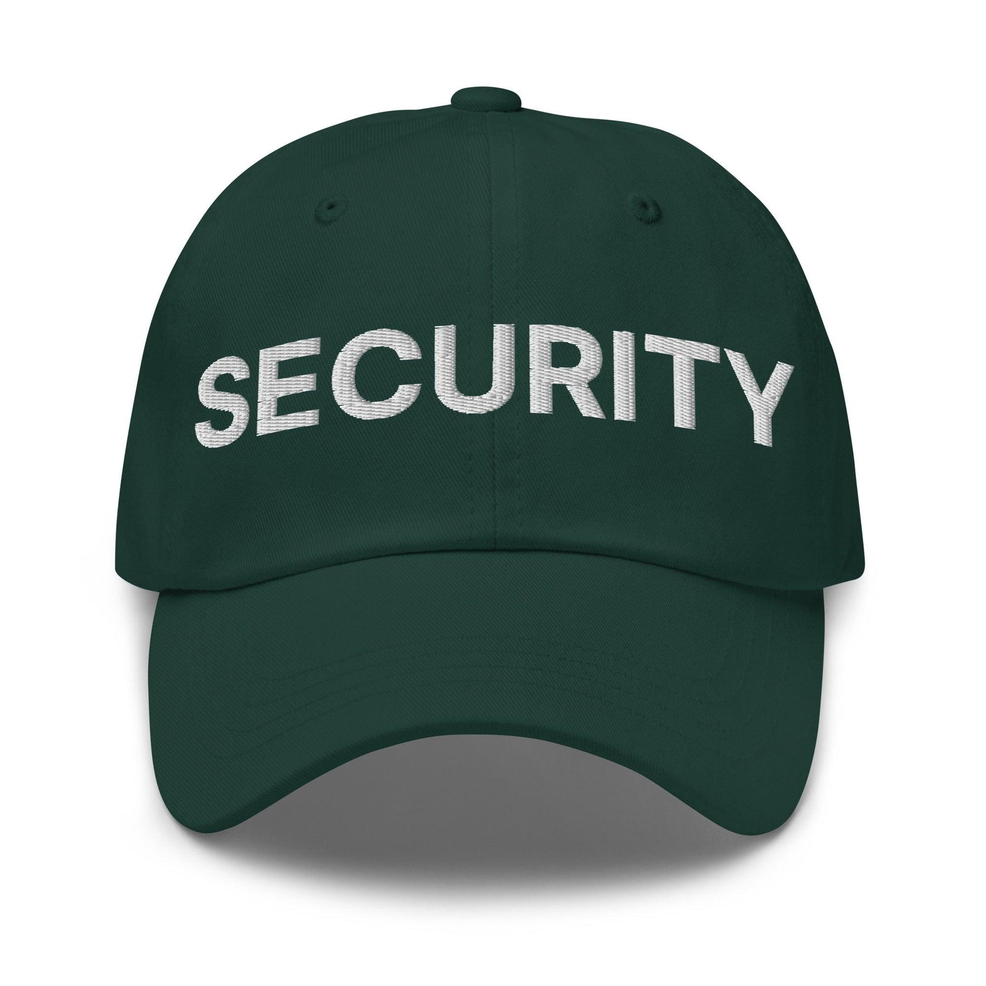 Security Uniform Work Embroidered Dad Hat Spruce Capital Crowns Dad Hats Security Work