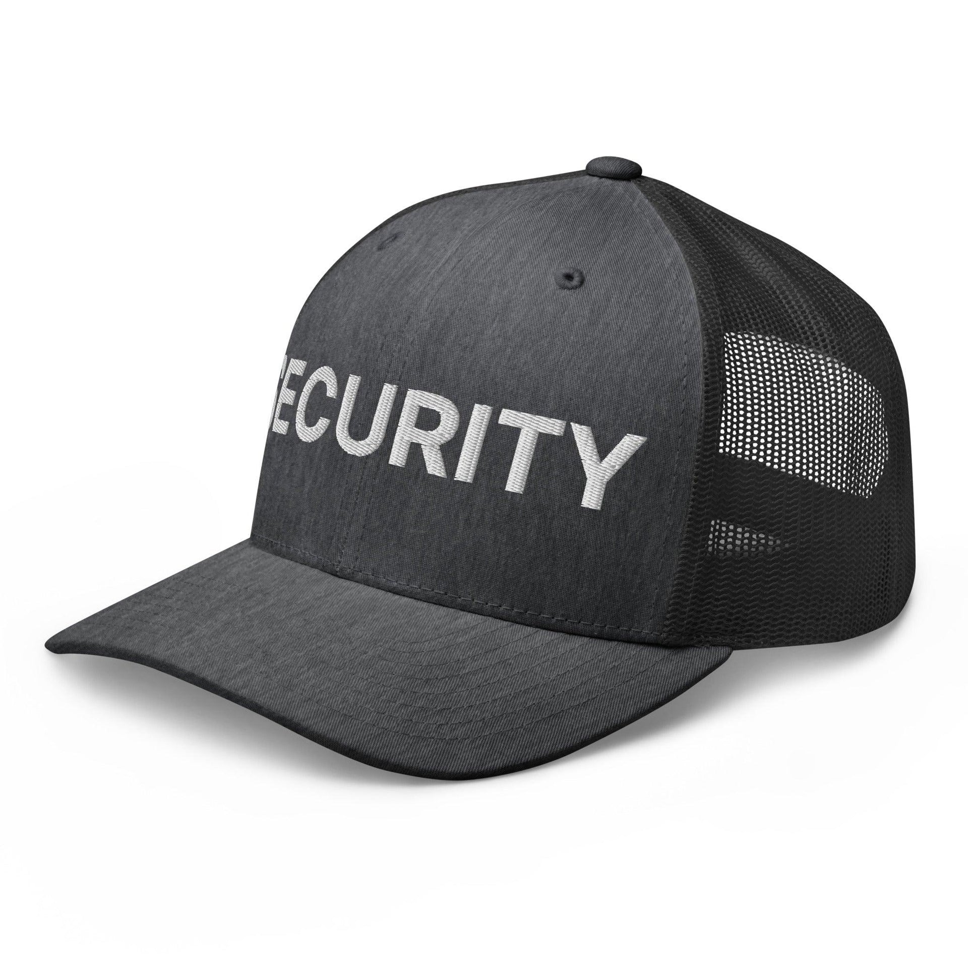 Security Uniform Work Embroidered Mesh Trucker Hat Capital Crowns Security Trucker Hats Work