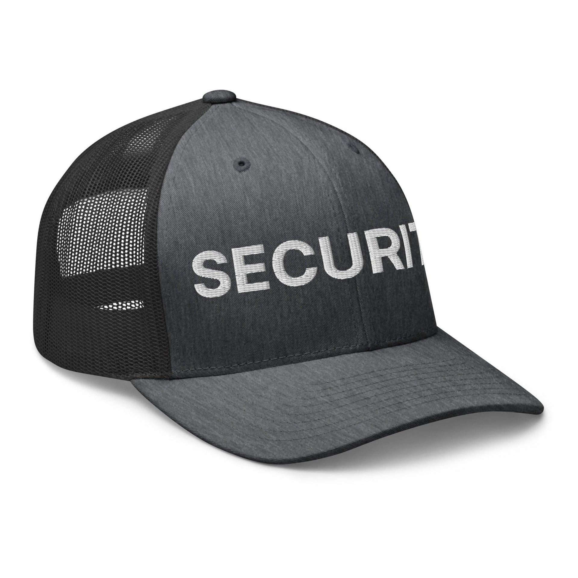 Security Uniform Work Embroidered Mesh Trucker Hat Capital Crowns Security Trucker Hats Work