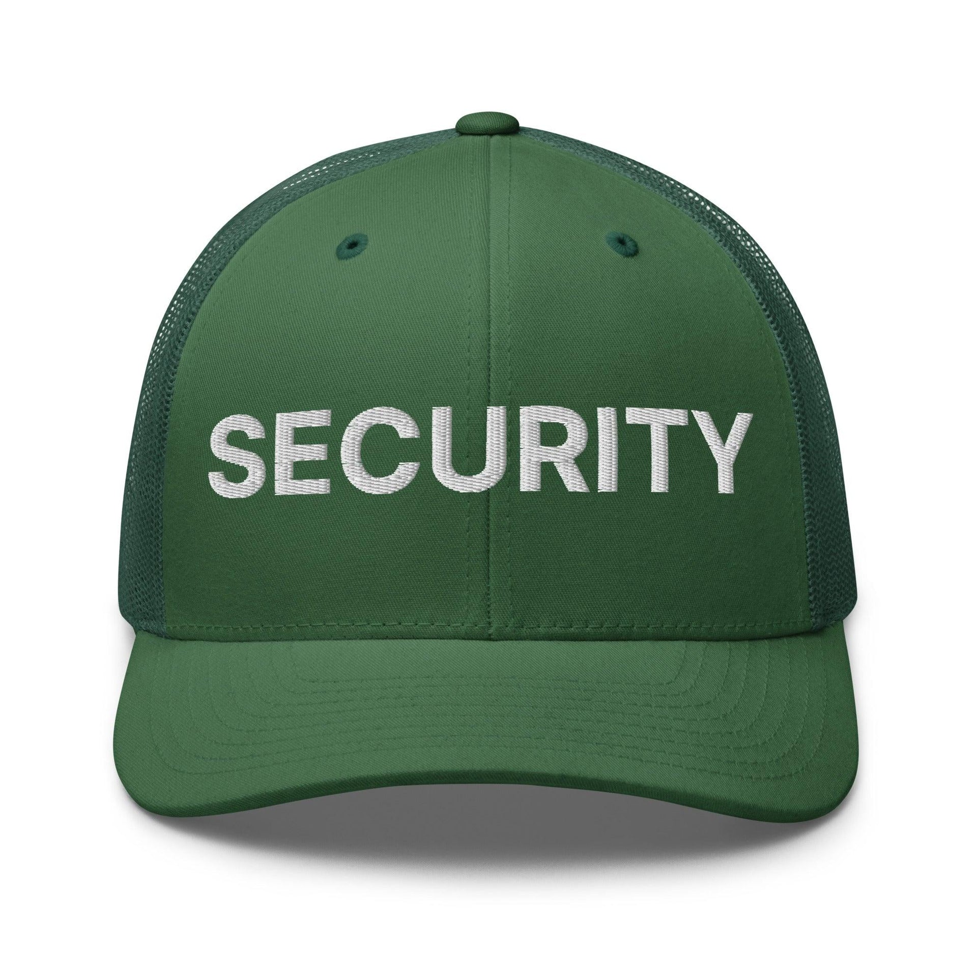 Security Uniform Work Embroidered Mesh Trucker Hat Evergreen Capital Crowns Security Trucker Hats Work
