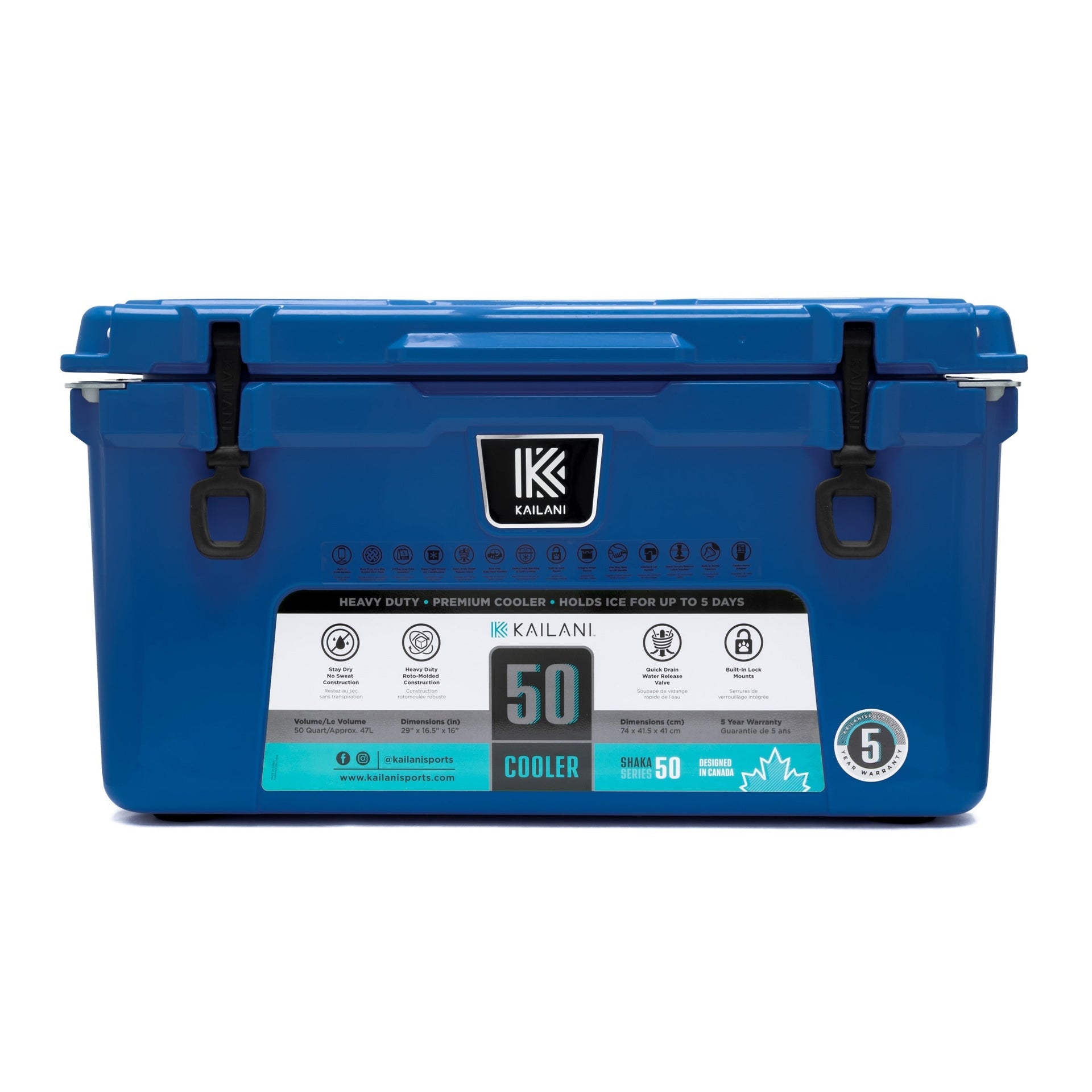 SHAKA 50 Cooler Navy FULL MSRP KAILANI SHAKA