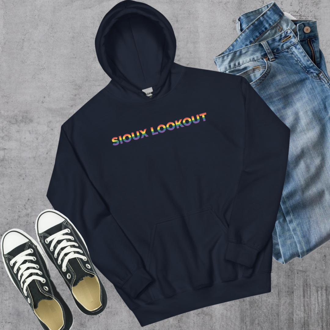 Sioux Lookout Pride Hoodie Navy Canadian City Apparel