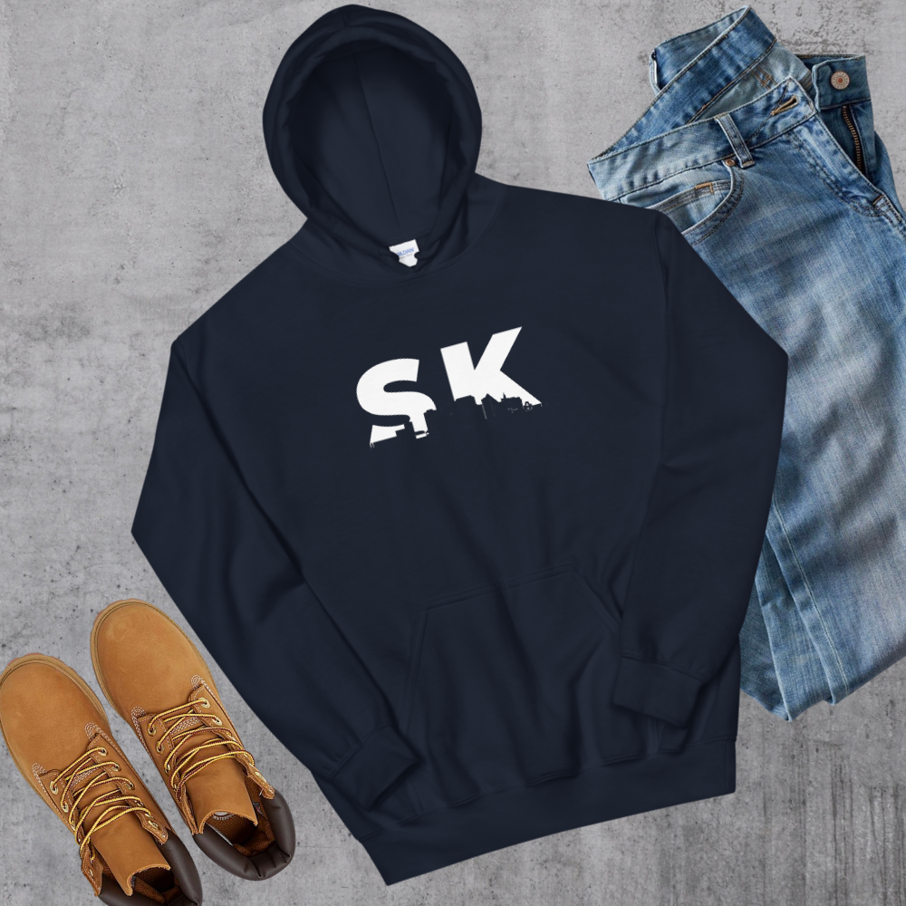 SK Hoodie Navy Canadian City Apparel Saskatchewan